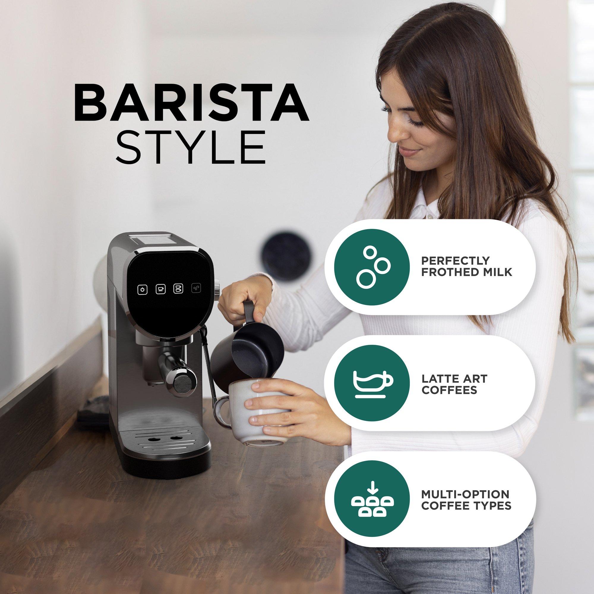 Black/Silver - DMD Collective - Espresso Coffee Machine - Capsule Compatible - 7