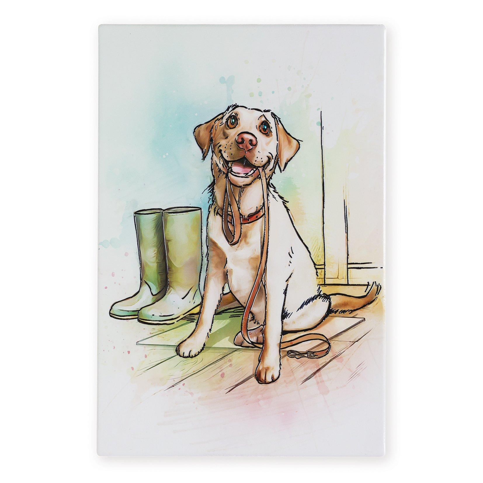 As Pictured - Art of Arora - 2854 - Yellow Labrador Tile