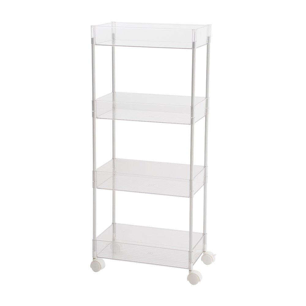 Clear - LIFE IDEAS - 4-Tier Transparent Rolling Storage Cart - 4