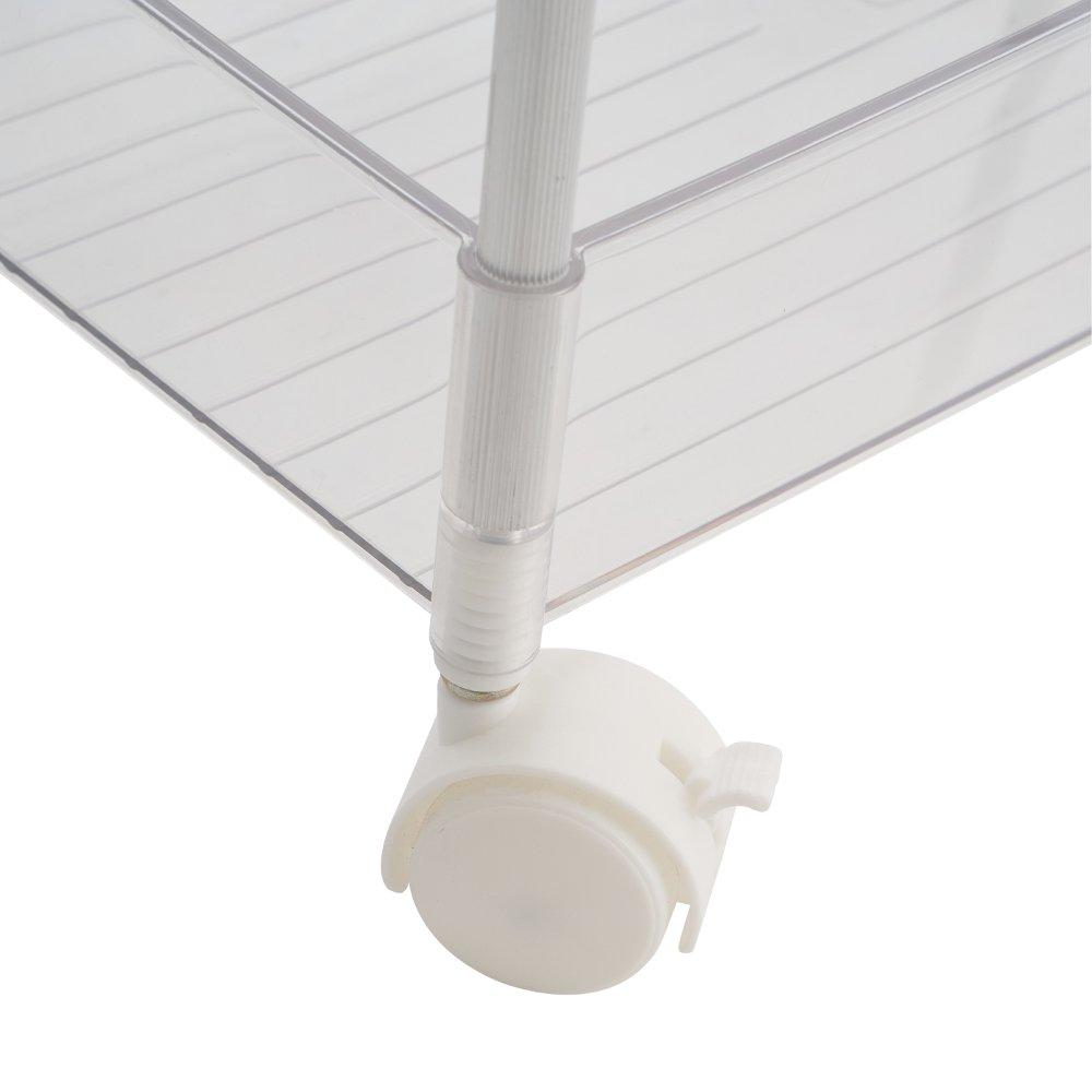 Clear - LIFE IDEAS - 4-Tier Transparent Rolling Storage Cart - 6