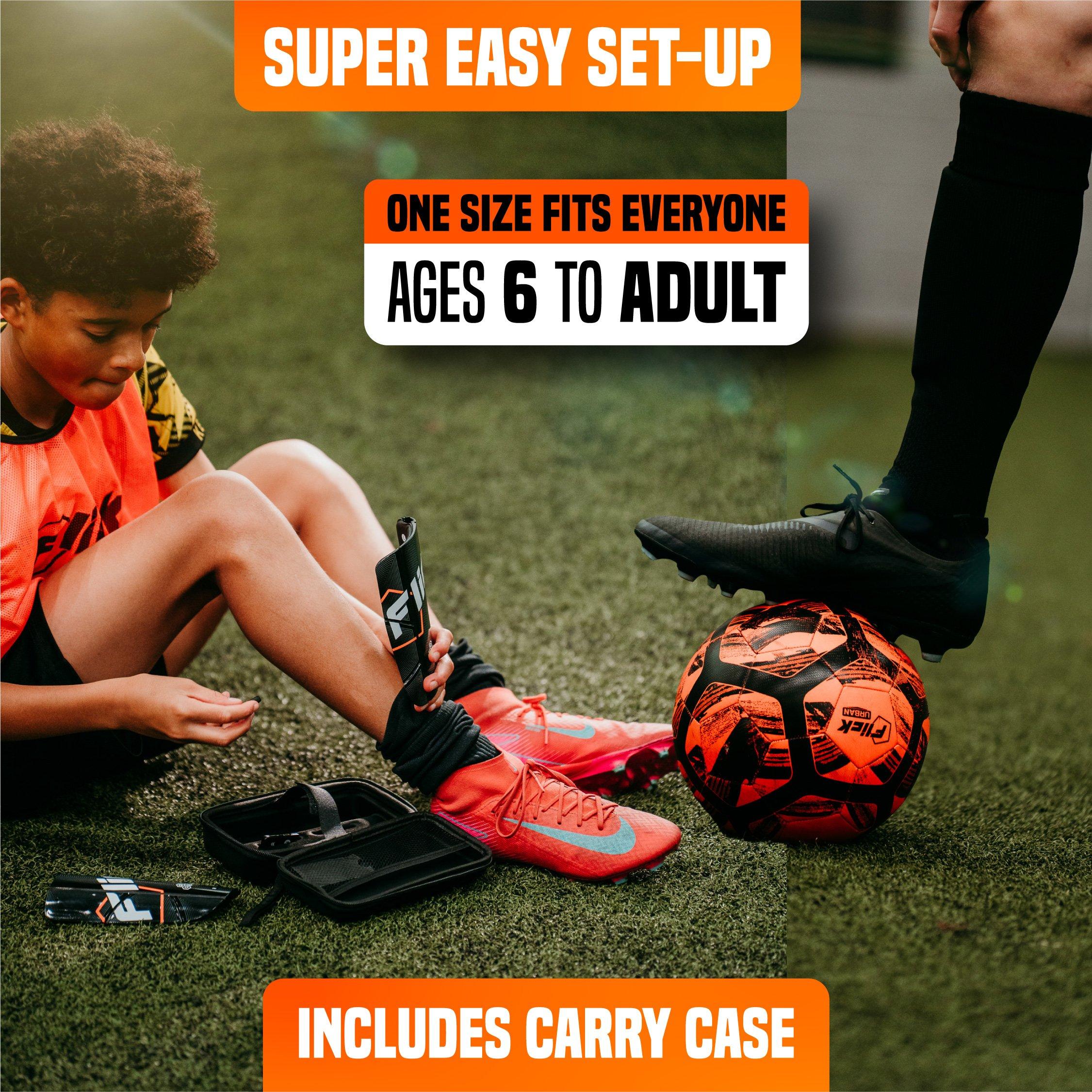 Black - Football Flick - Flick Smart Football Tracker with Shin Guards - 5