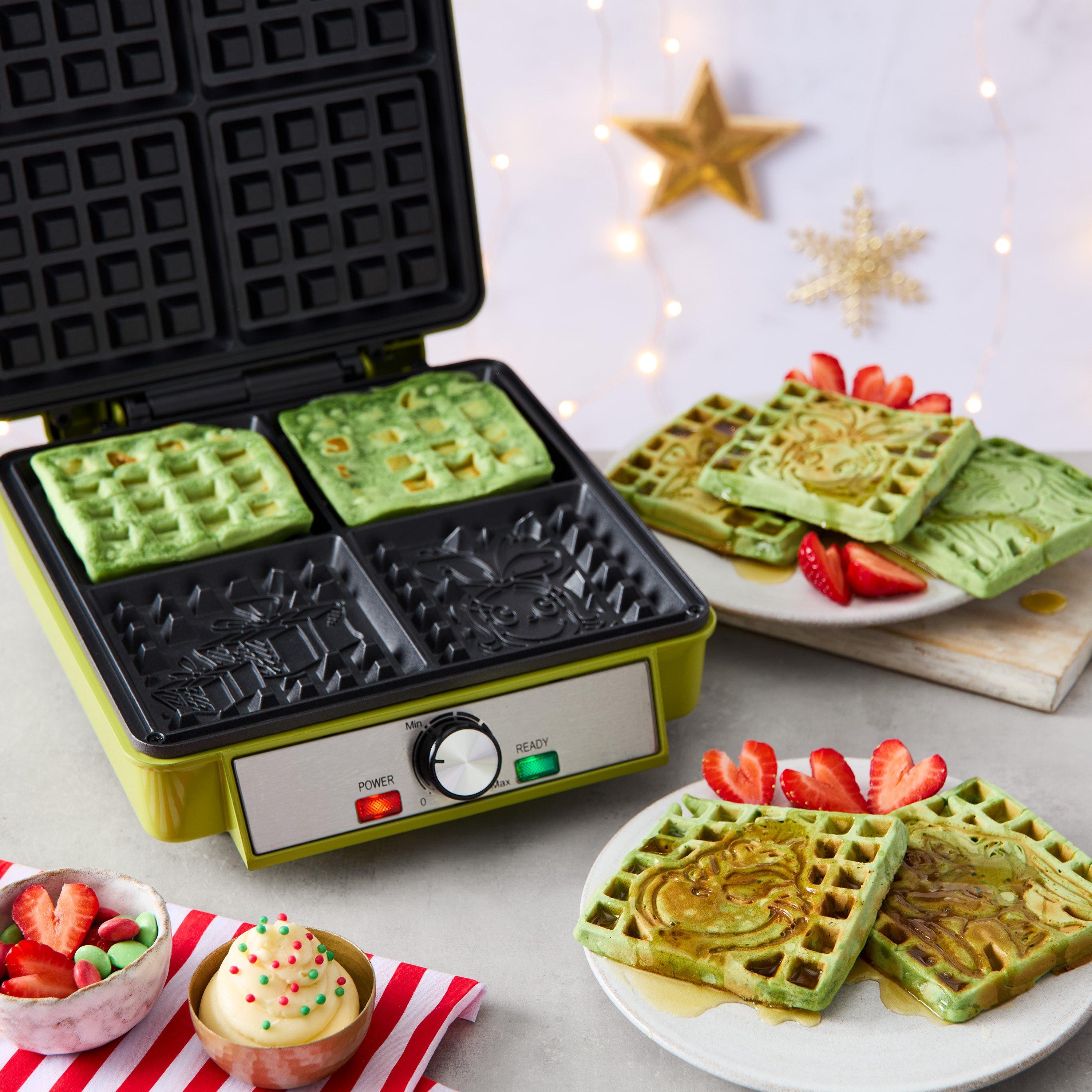 Green - The Grinch - The Grinch™ 4-Portion Waffle Maker - 3