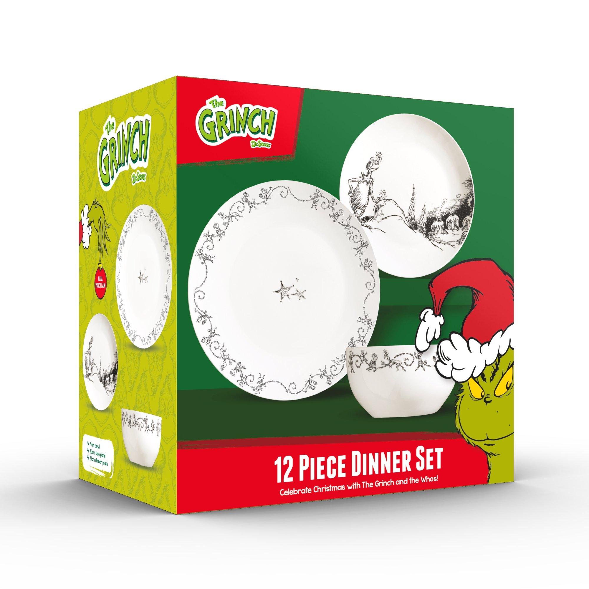 The Grinch  The Grinch™ 12 Pcs Illustrated Dinner Set - White