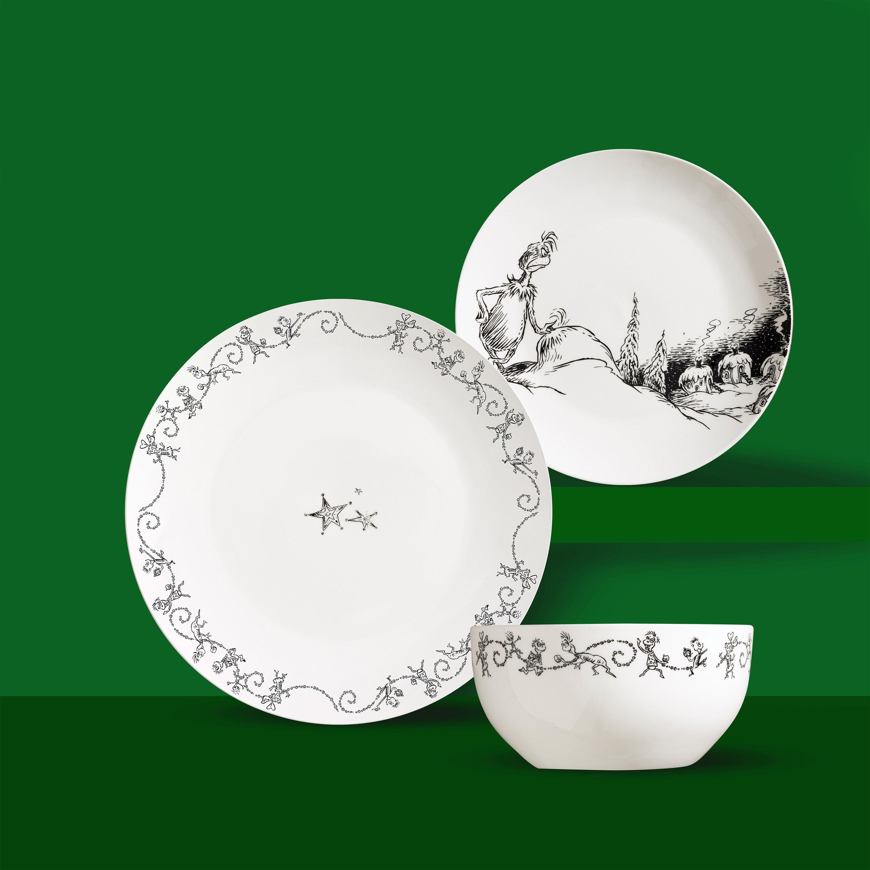 White - The Grinch - The Grinch™ 12 Pcs Illustrated Dinner Set - 2