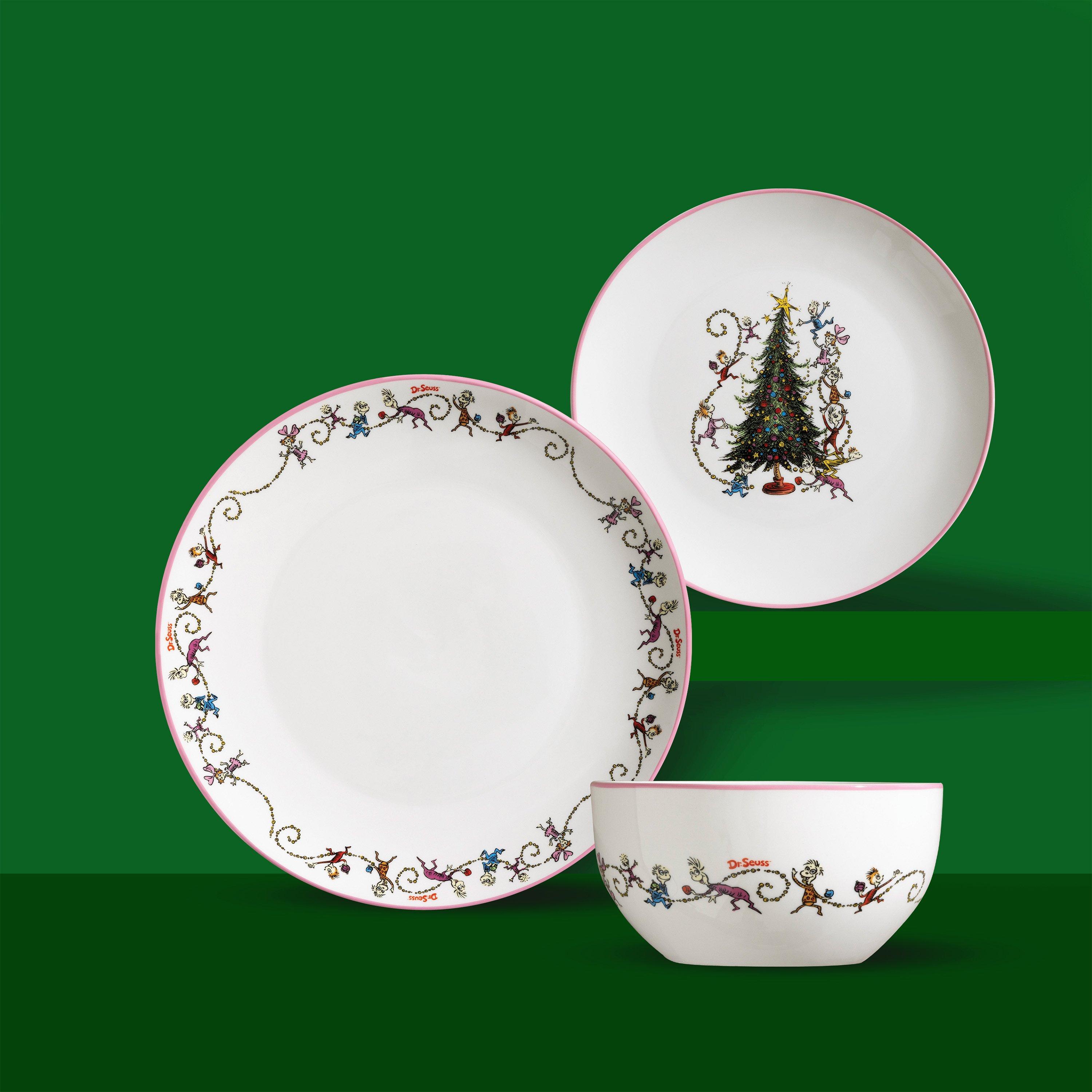 White - The Grinch - 12 PIECE DINNER SET CINDY AND THE WHO'S - 2