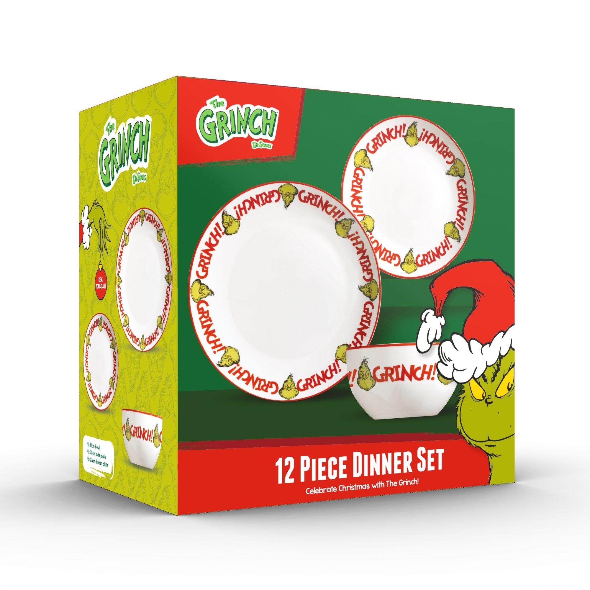 The Grinch  12Pcs Grinch Grinch Grinch Dinner Set - White - 12 pc