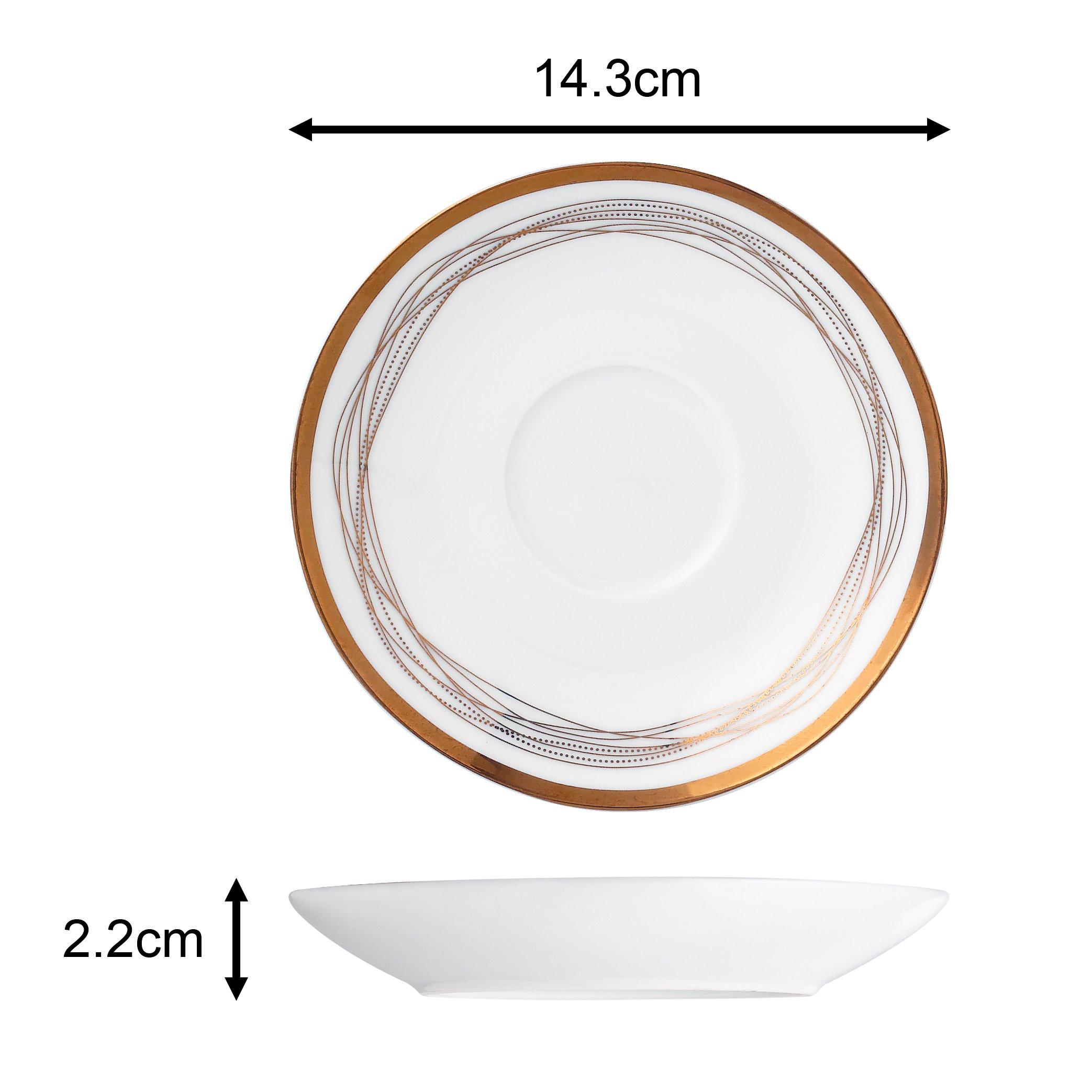 Gold - Waterside - 35PC Gold Swirl Dinner Set - 6