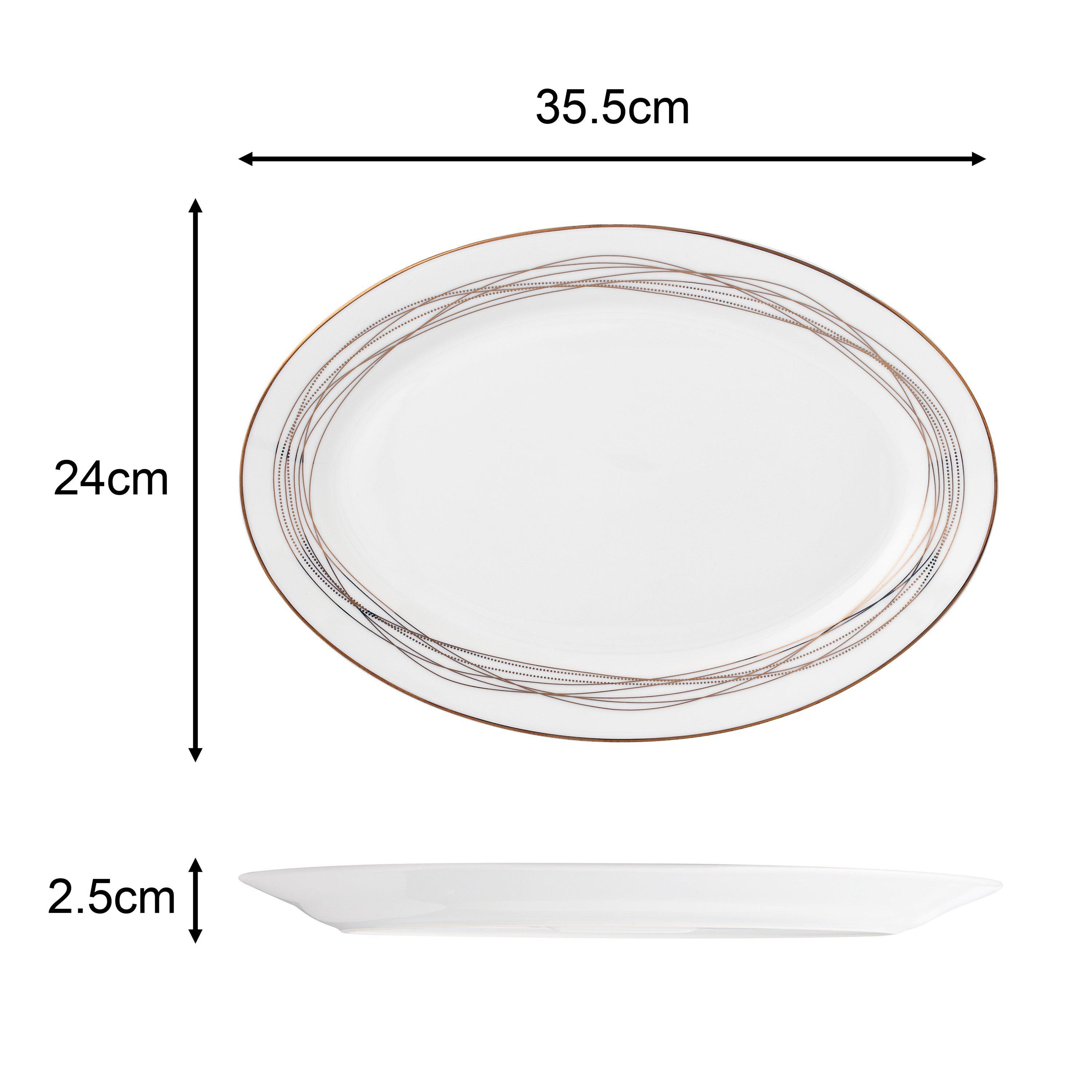 Gold - Waterside - 35PC Gold Swirl Dinner Set - 7