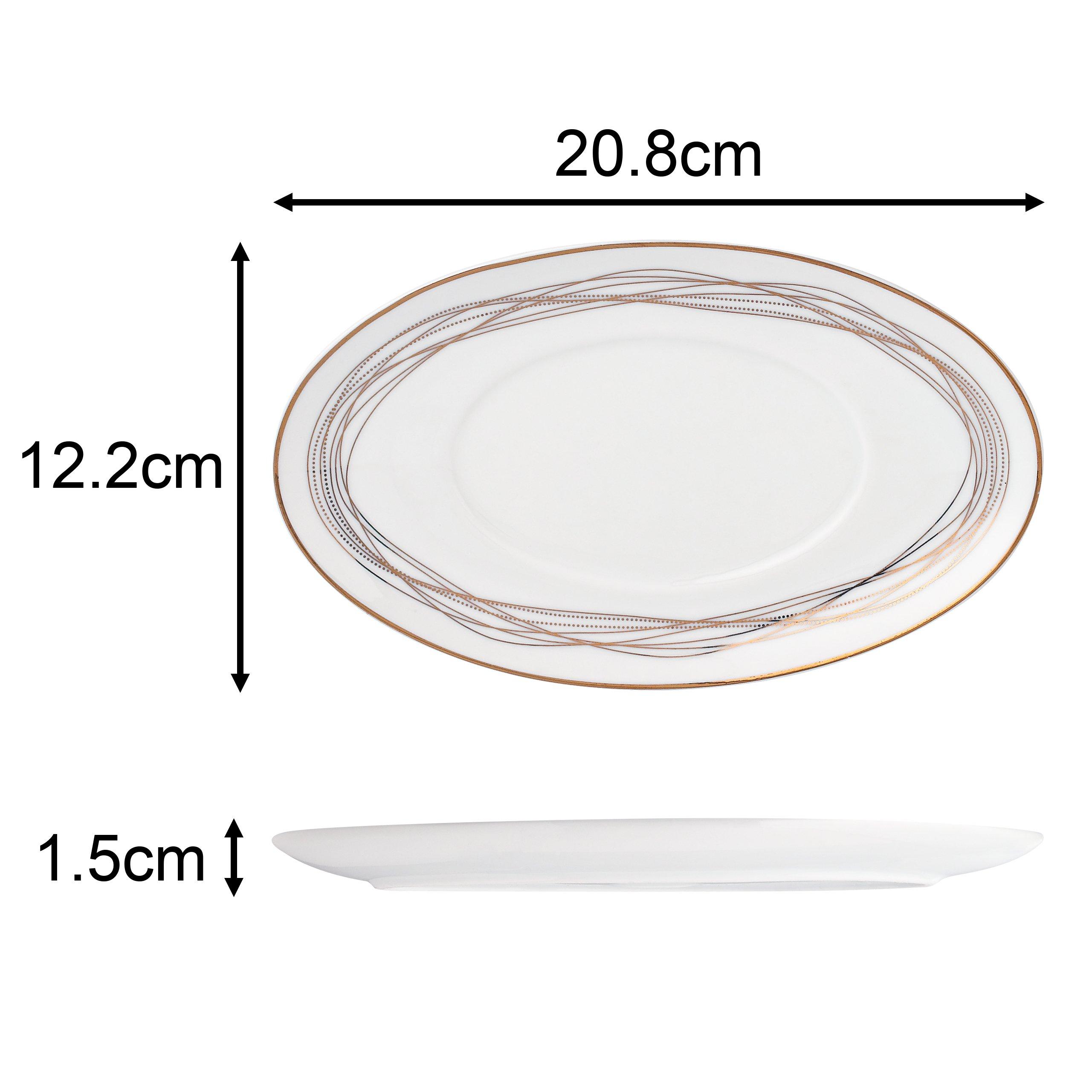 Gold - Waterside - 35PC Gold Swirl Dinner Set - 9