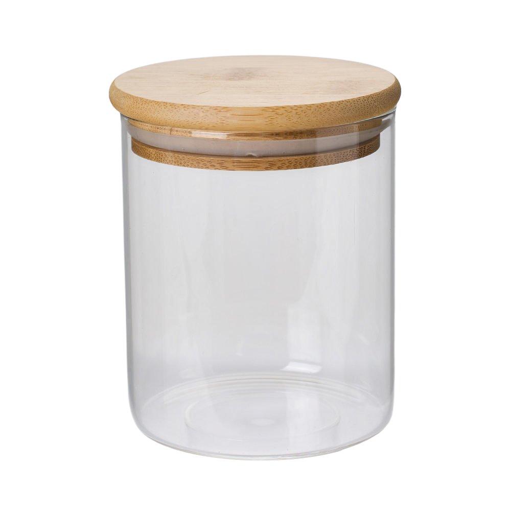 Clear1 - LIFE IDEAS - Glass Jars Storage Containers with Bamboo Lids - 2