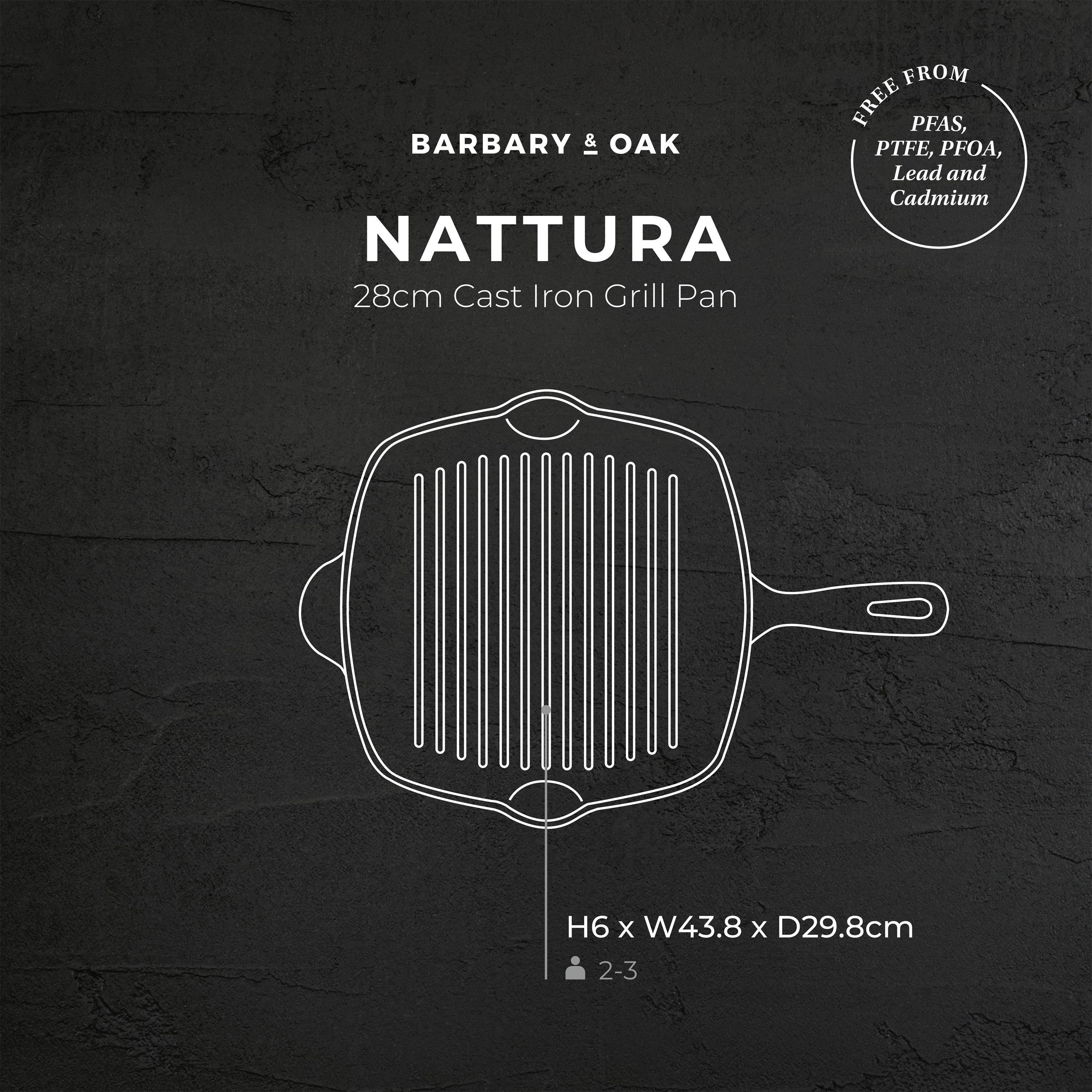Beige - Barbary And Oak - Nattura 28cm Cast Iron Grill Pan Cashmere - 6