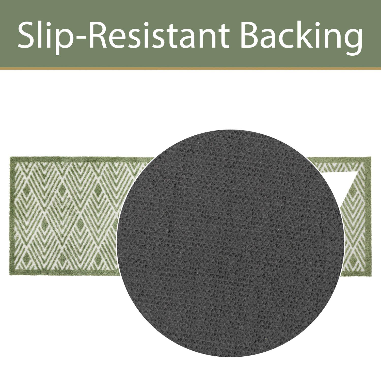 Green - JVL - Mega Mat Entrance Runner Geo 57x150cm - 7