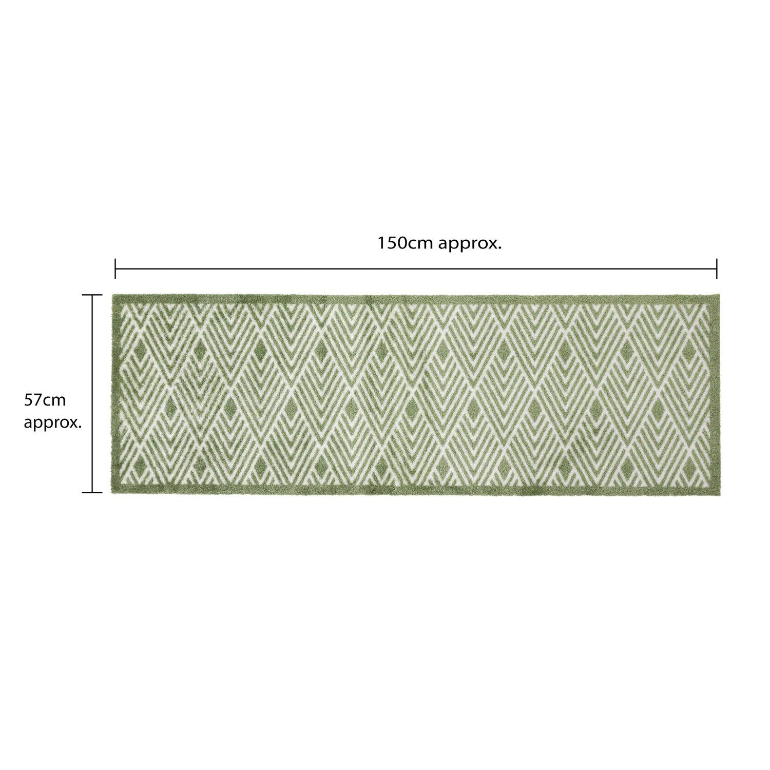 Green - JVL - Mega Mat Entrance Runner Geo 57x150cm - 9