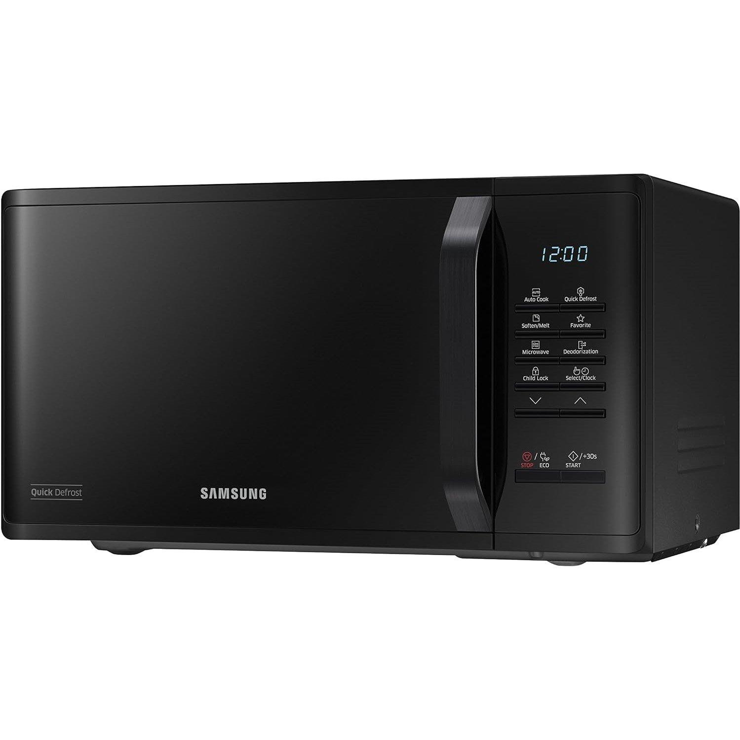 Black - Samsung - 800W 23L Standard Microwave MS23K3513AK - 1