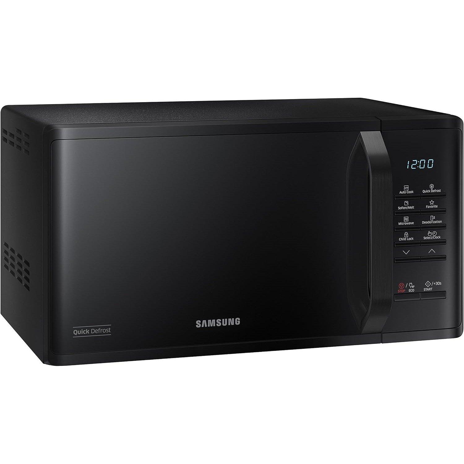 Black - Samsung - Samsung 800W 23L Standard Microwave MS23K3513AK - 5