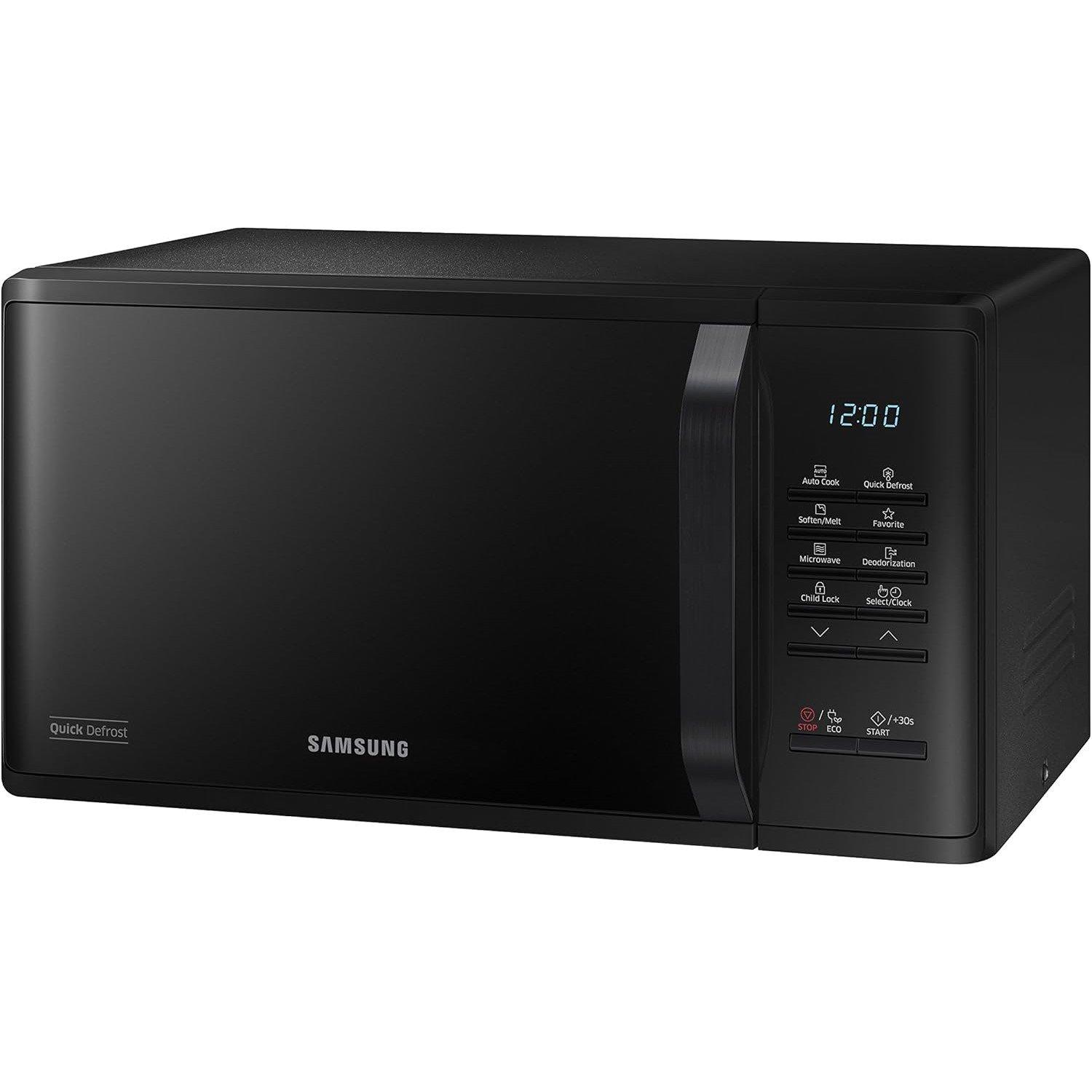 Black - Samsung - Samsung 800W 23L Standard Microwave MS23K3513AK - 6
