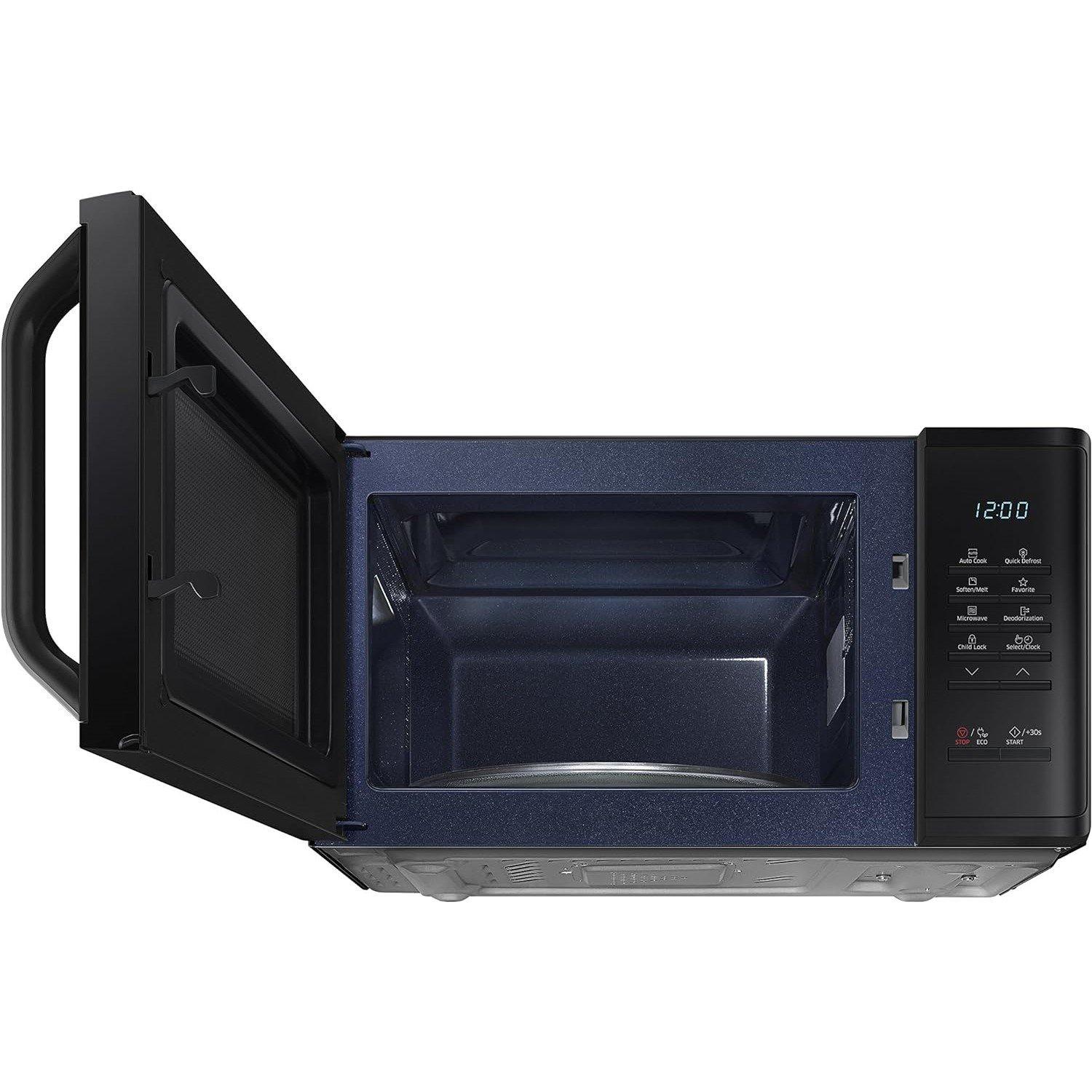 Black - Samsung - Samsung 800W 23L Standard Microwave MS23K3513AK - 7