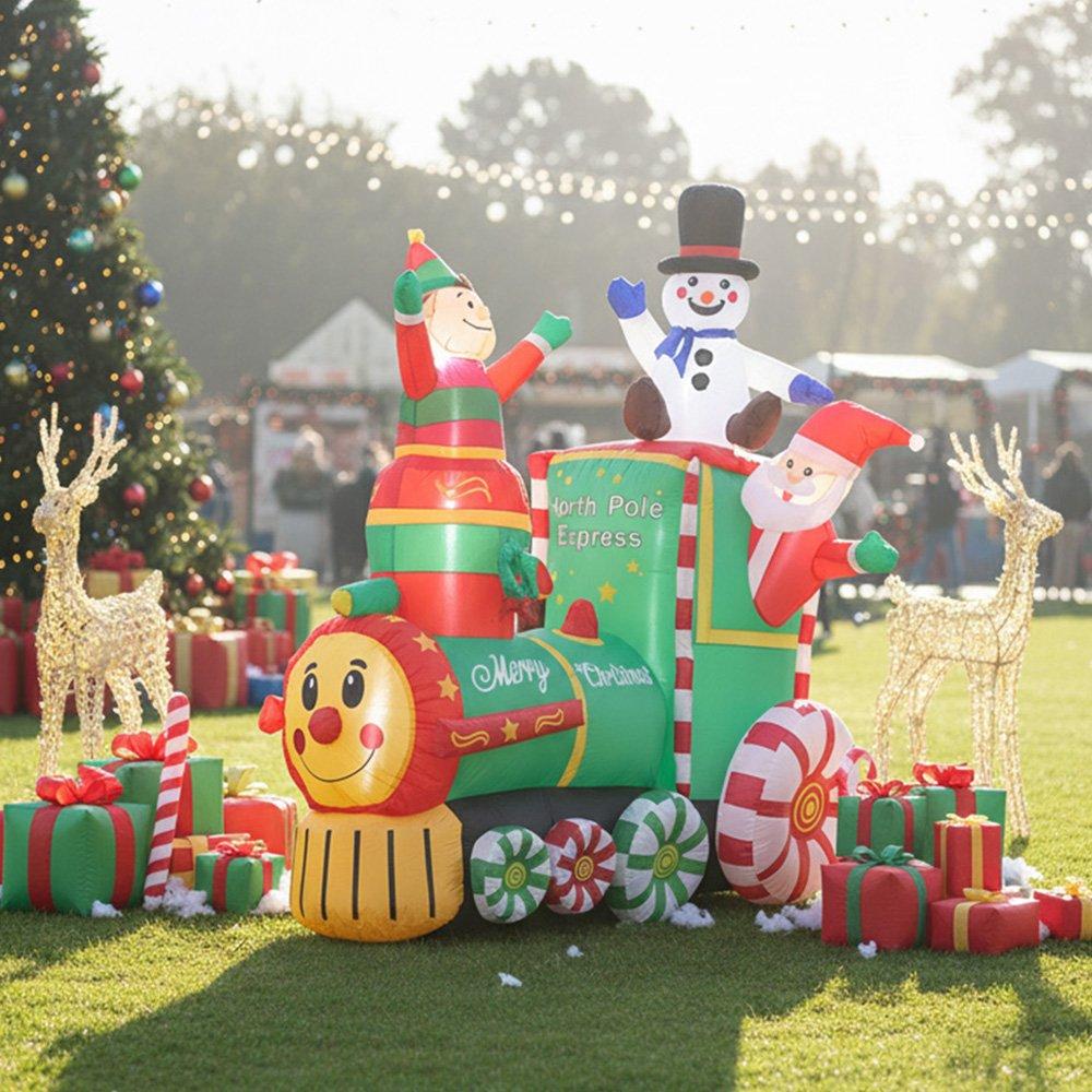 Green - LIFE IDEAS - 6FT Blow Up Christmas Inflatable - 1