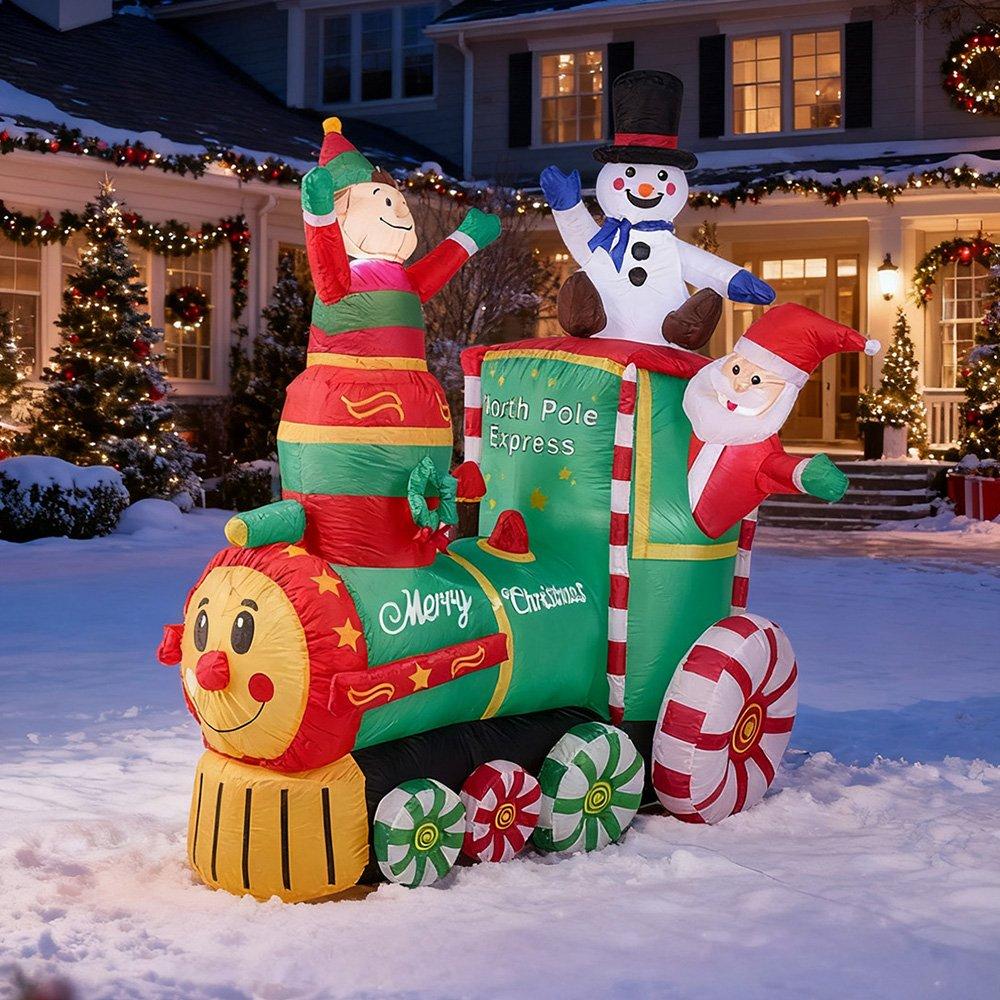 Green - LIFE IDEAS - 6FT Blow Up Christmas Inflatable - 9