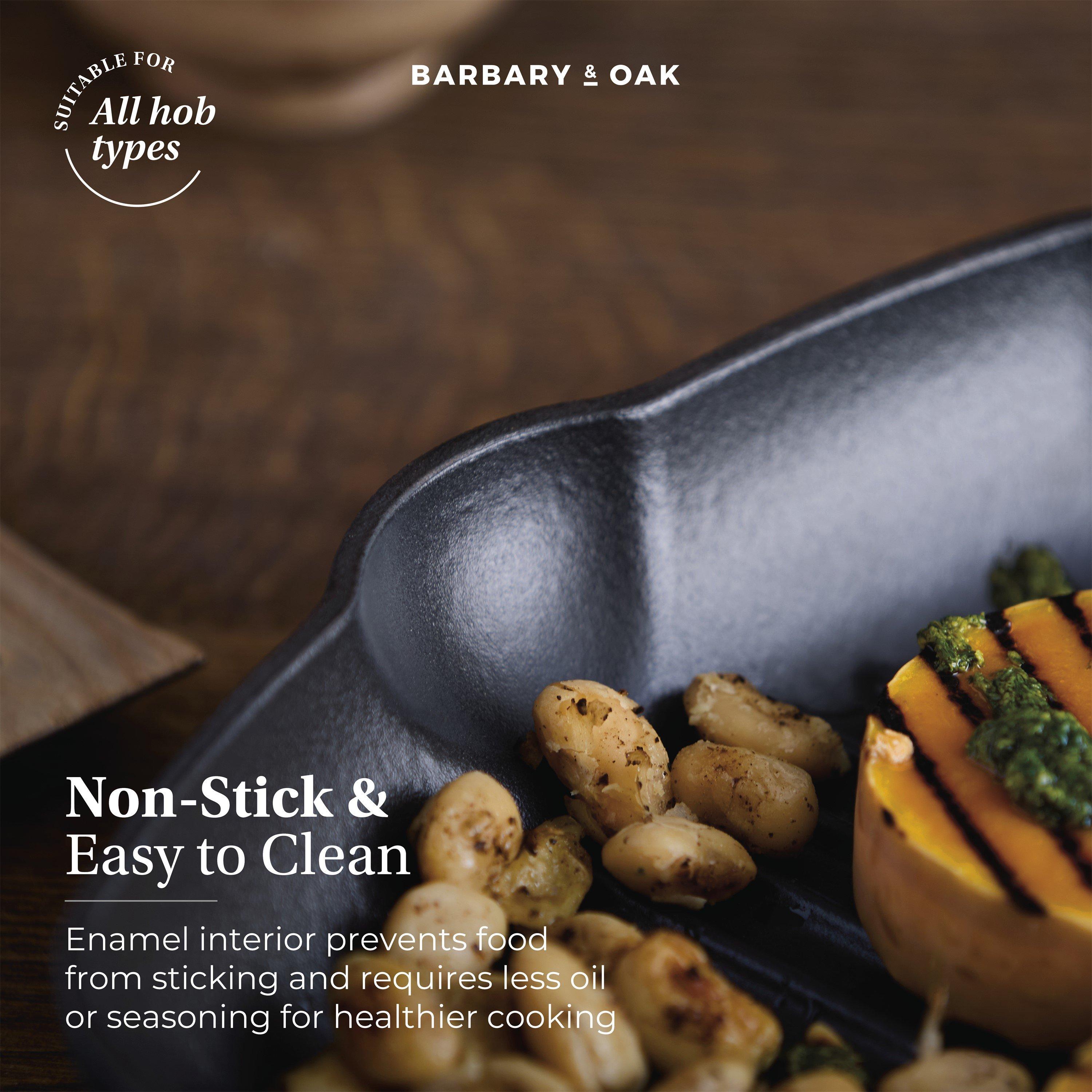 Teal - Barbary And Oak - Nattura 28cm Cast Iron Grill Pan Agave - 3