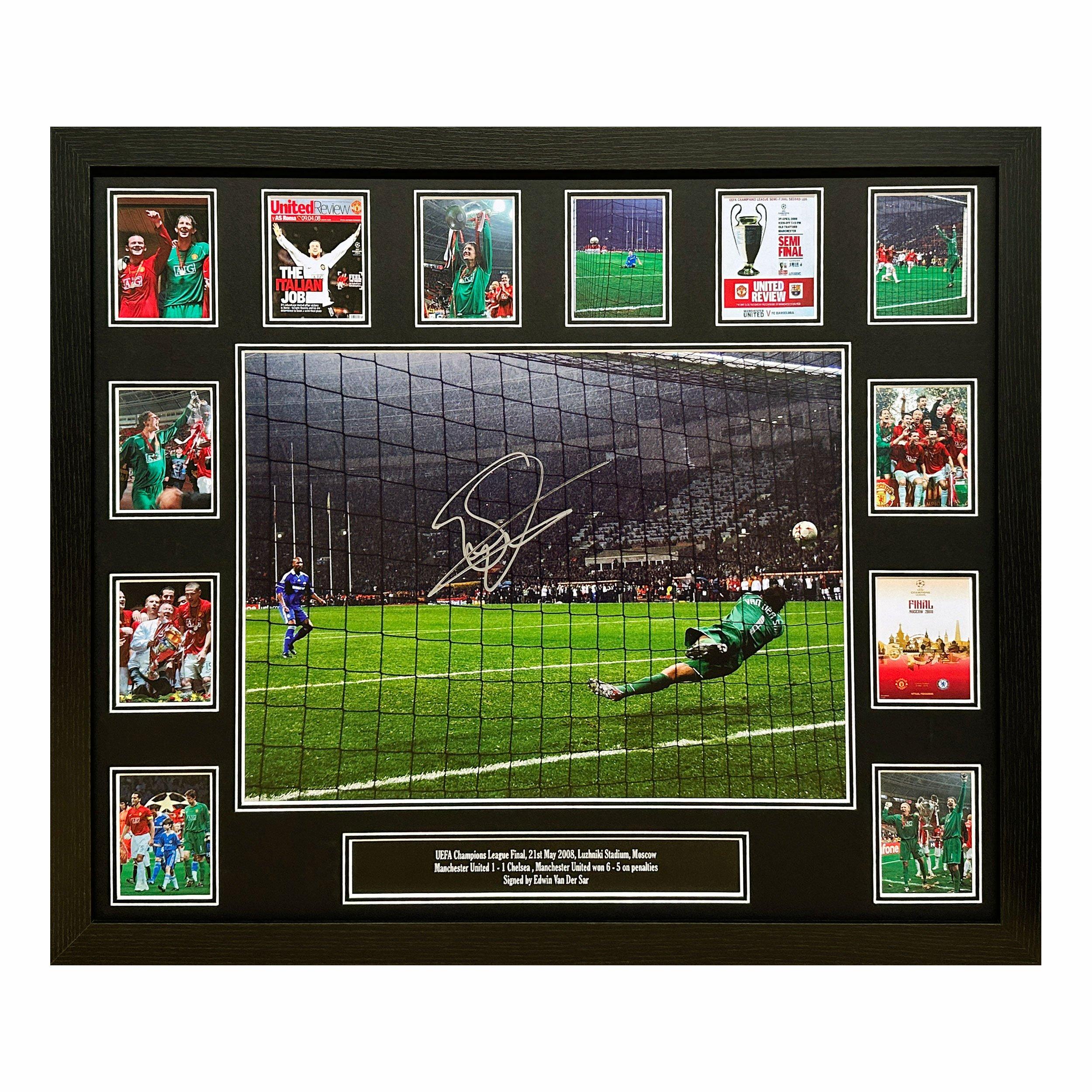 Green - AllStarSignings Ltd - Edwin van Der Sar signed and framed photograph - 1