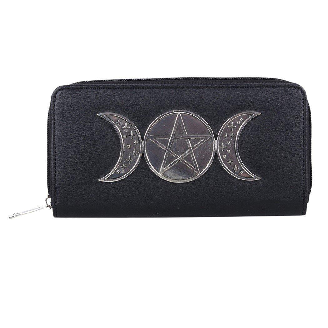White - Something Different - Triple Moon Zippered Wallet - 2