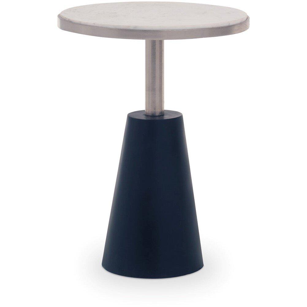 Fifty Five South  Templar Round Side Table - White
