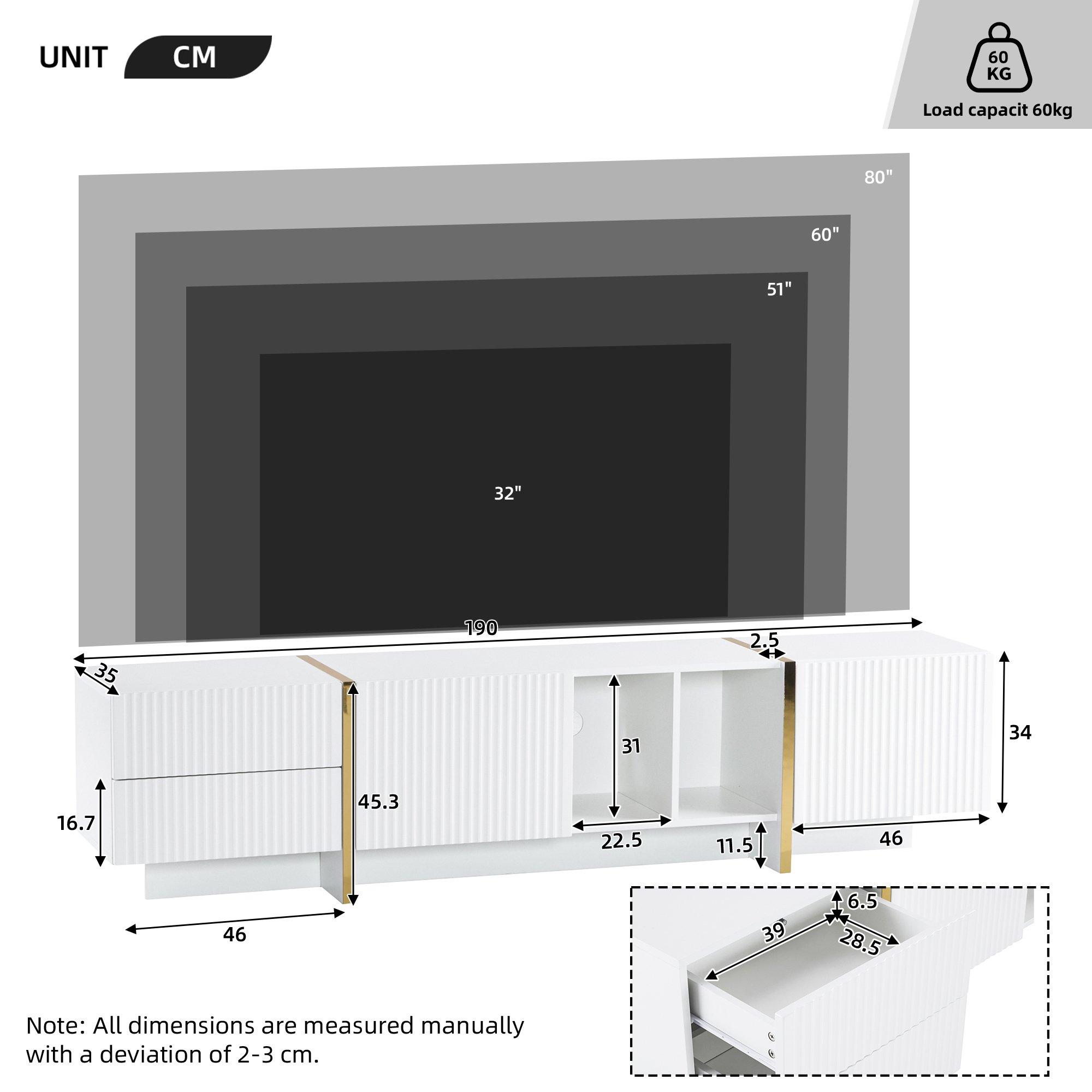 White - Urban Meuble - Modern TV Stand Sleek Style - 6