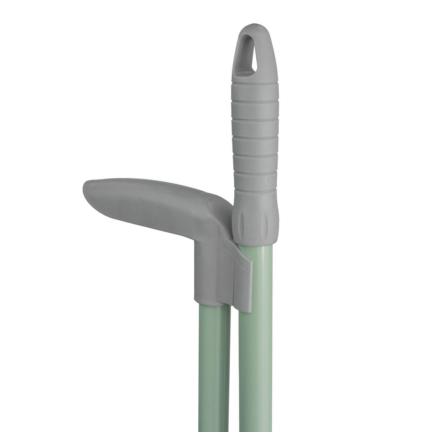 Grey - JVL - JVL Long Handle Lobby Dustpan and Brush Set - Grey - 6