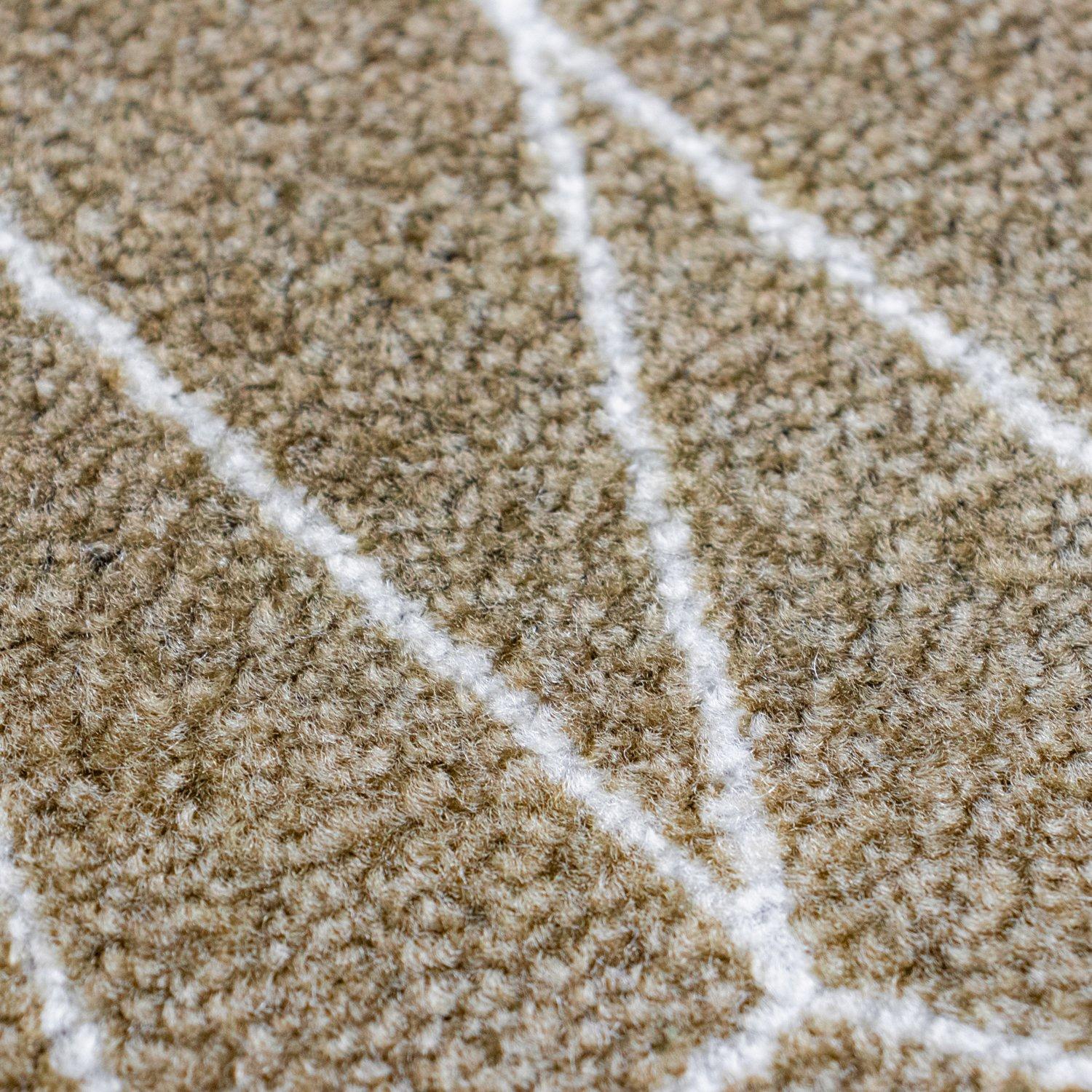 Brown - JVL - Mega Mat Entrance Doormat Geo 50x75cm - 3