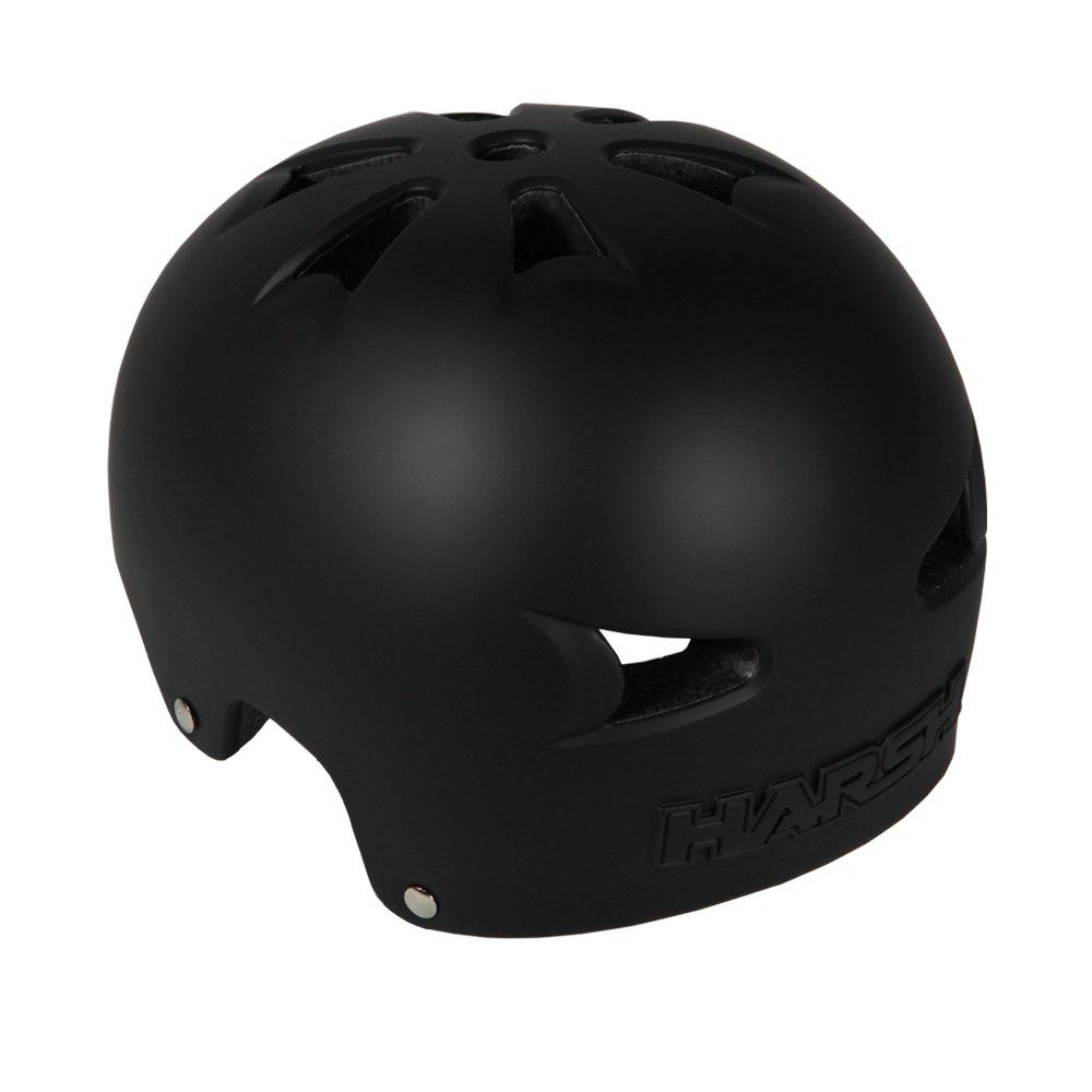 Matt Black - Harsh Protective - HARSH HX1 EPS LIGHTWEIGHT SKATE/BOARD HELMET - 3