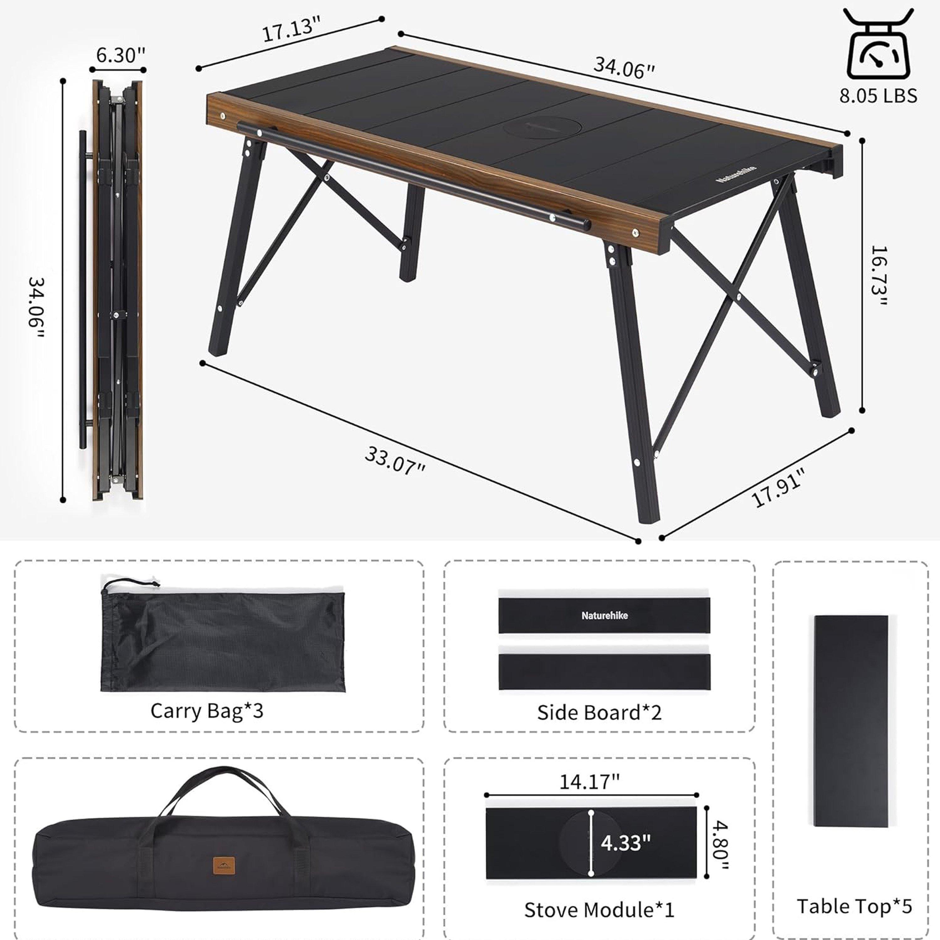 Black - Naturehike - Fangzhe IGT Quick-Opening Folding Table - 2