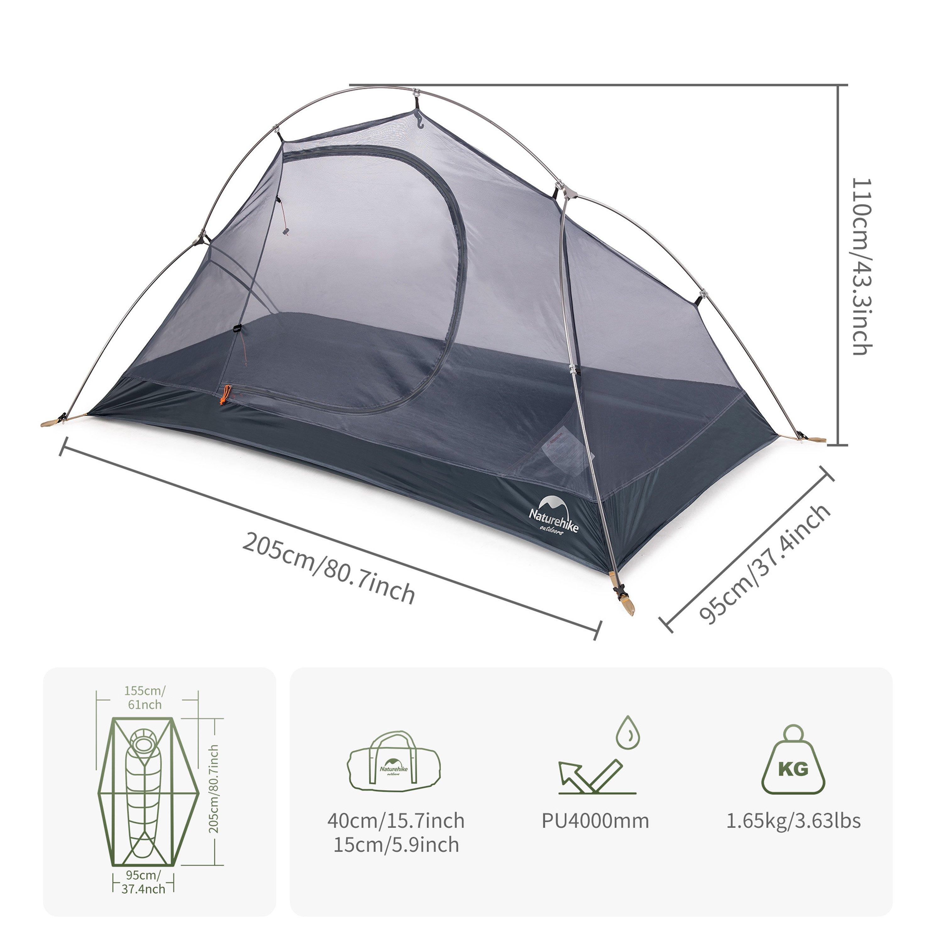 Forest Green - Naturehike - Naturehike Ultralight 1-Person Cycling Tent - 3