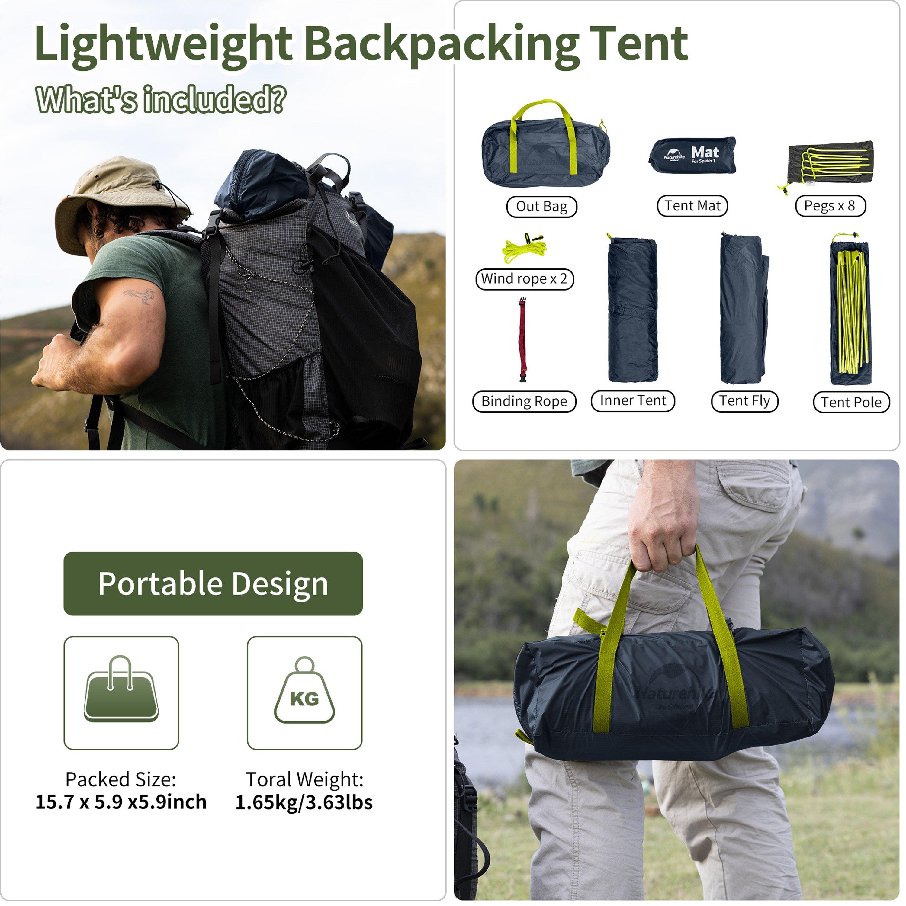 Forest Green - Naturehike - Naturehike Ultralight 1-Person Cycling Tent - 7