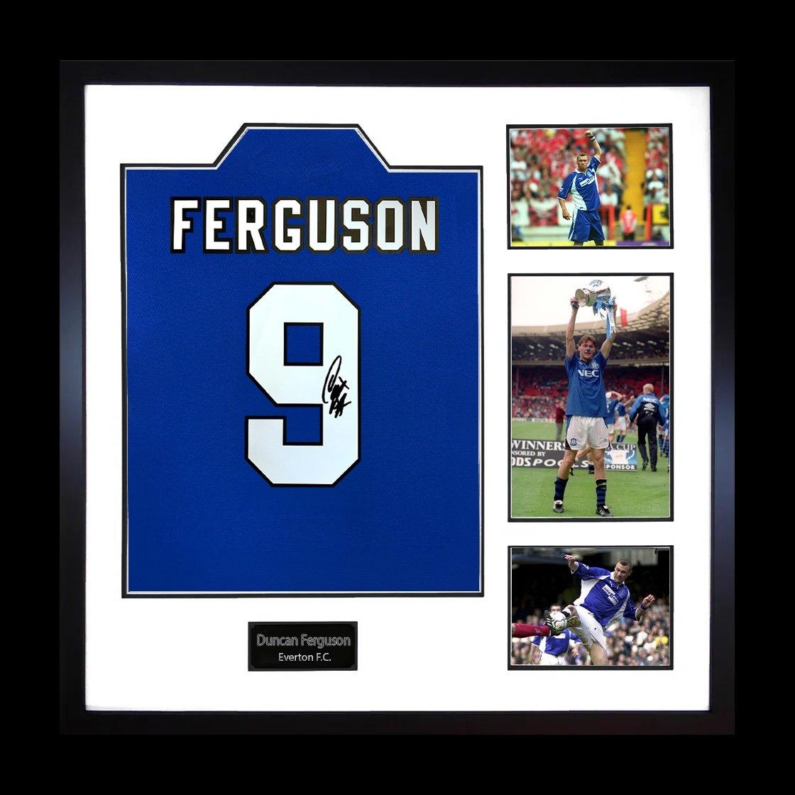 Blue - The Fan Cave - Duncan Ferguson Signed Everton Shirt Elite Frame - 1