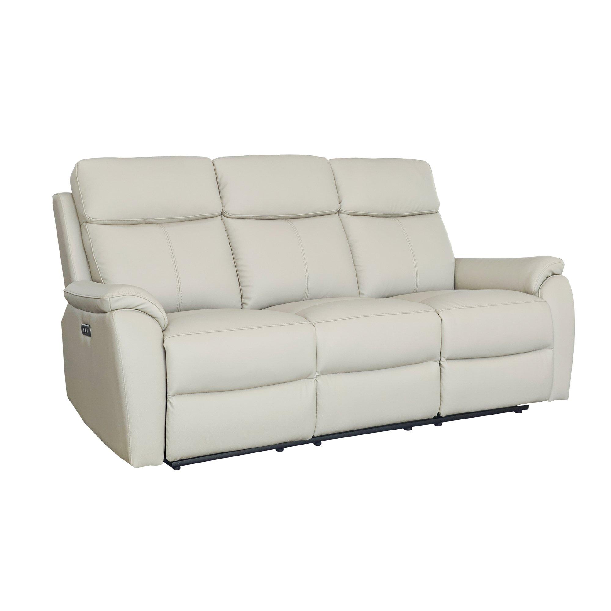 Light Grey - Aspire - Kingsmere 3 Seater Power Recliner Sofa - 2