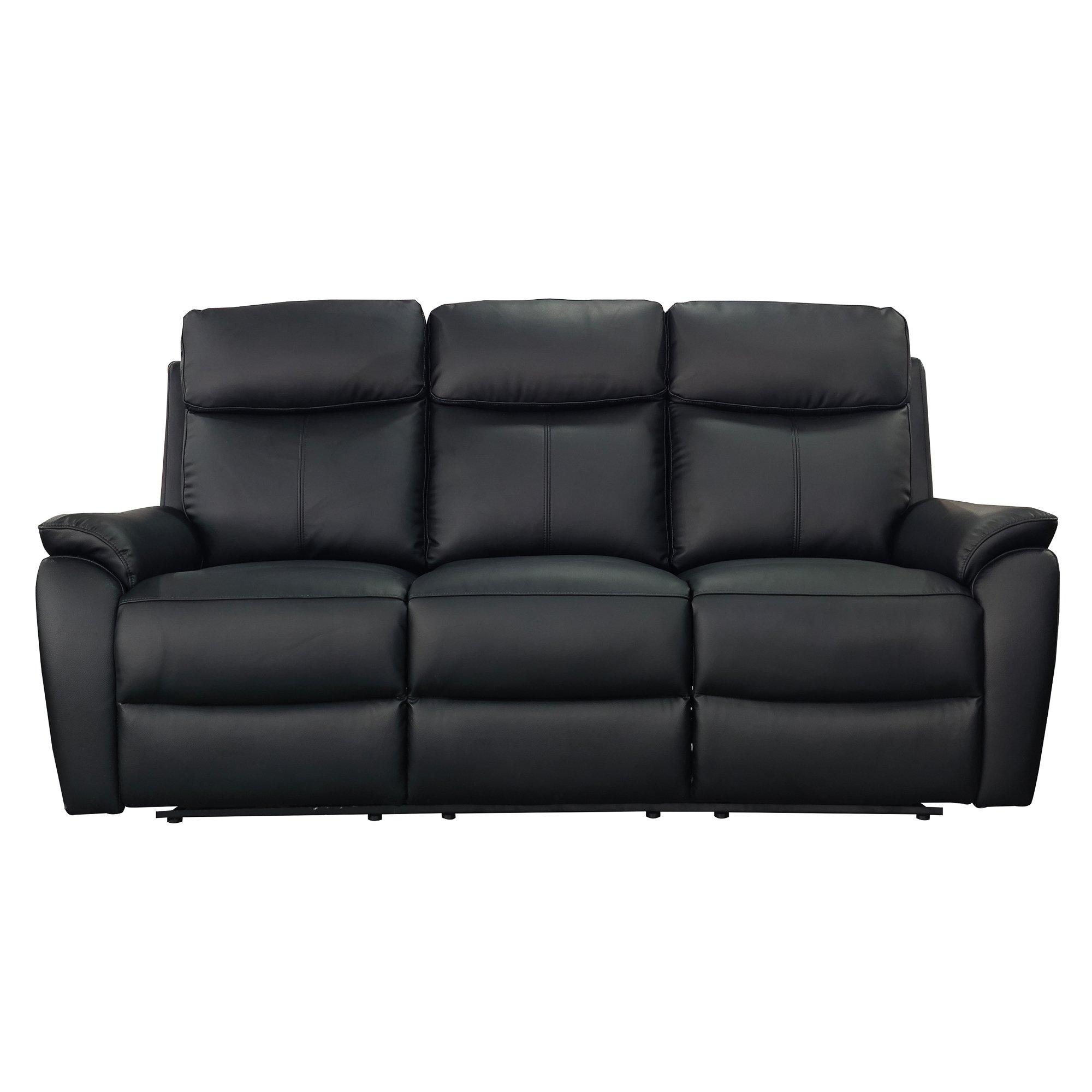 Black - Aspire - Kingsmere 3 Seater Power Recliner Sofa - 2