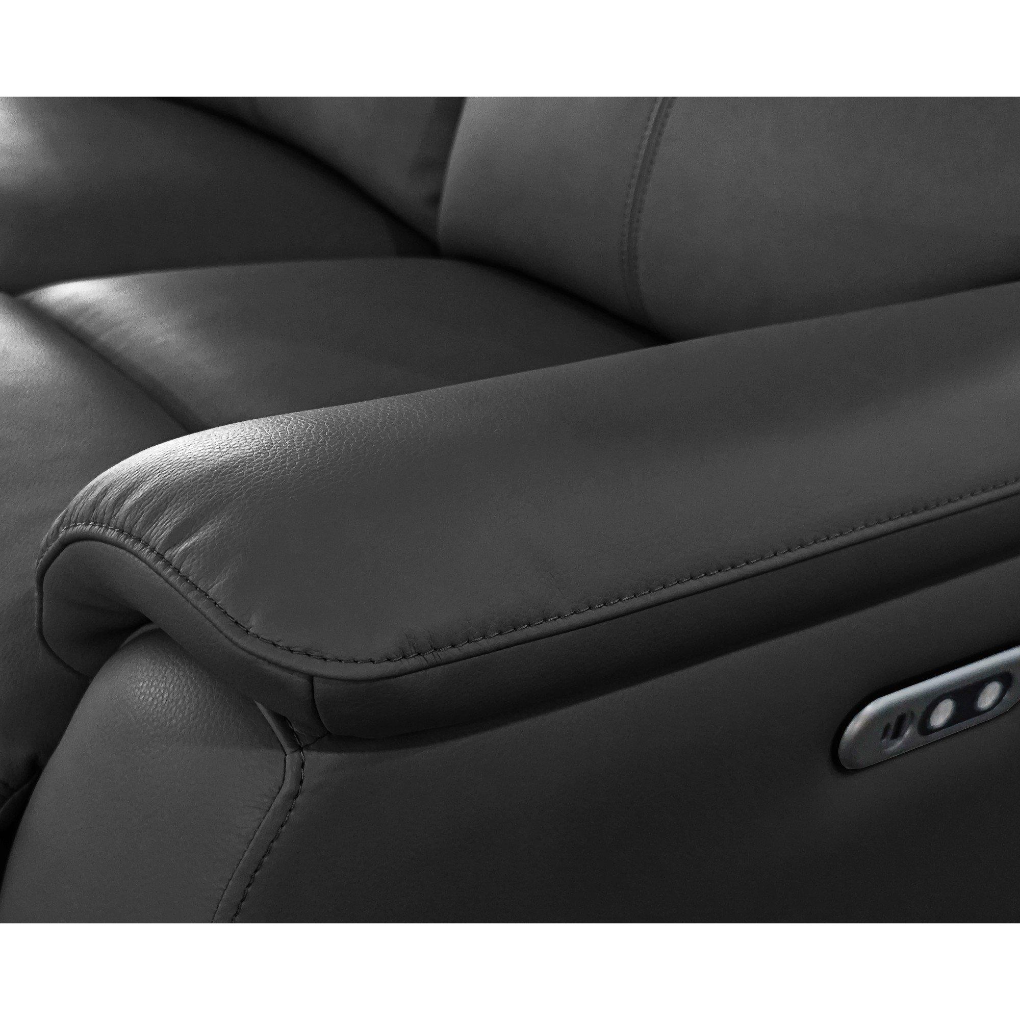 Black - Aspire - Kingsmere 3 Seater Power Recliner Sofa - 4