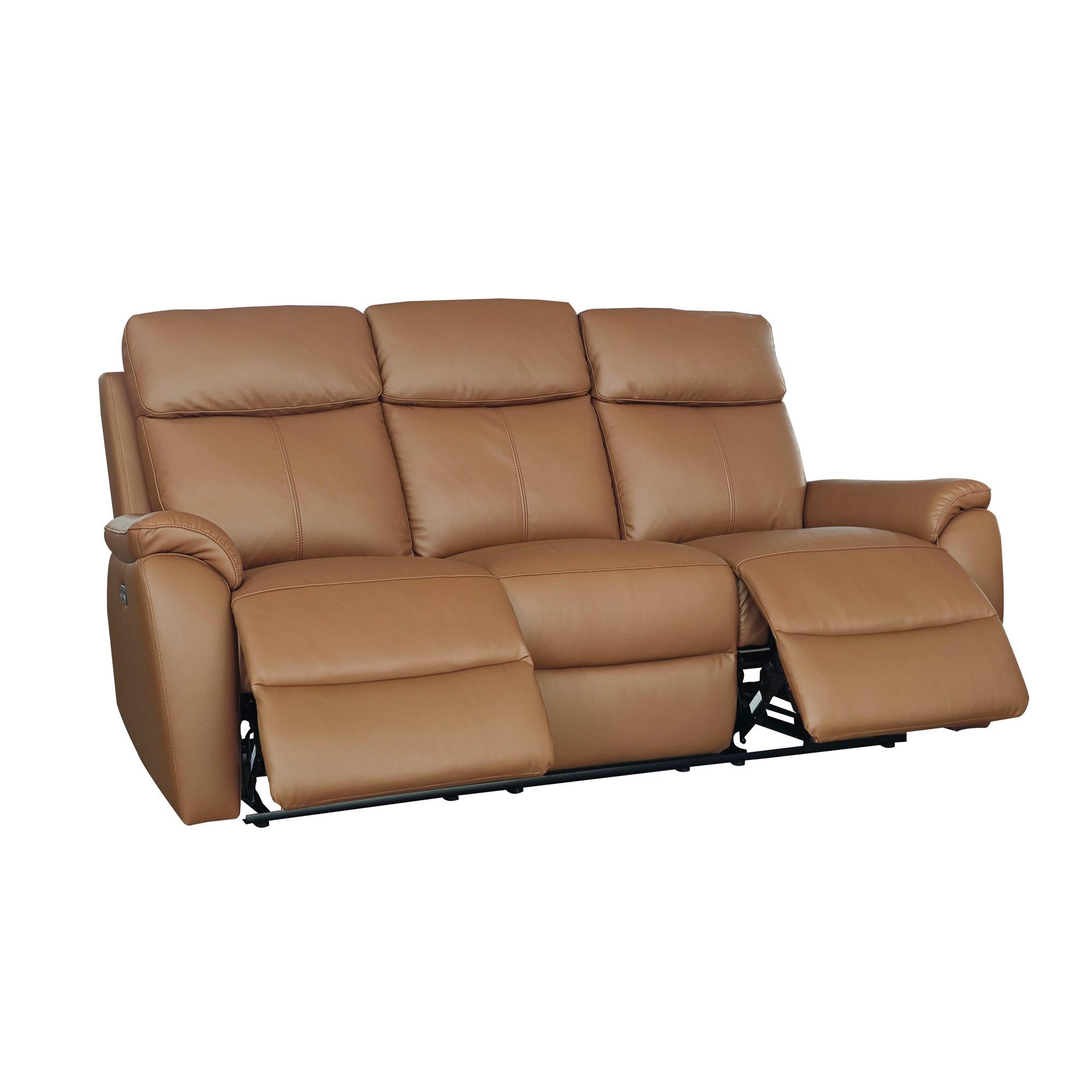 Tan - Aspire - Kingsmere 3 Seater Power Recliner Sofa - 3