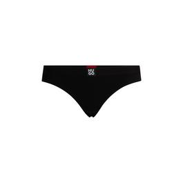 Hugo Stacked Logo Ribbed Thong