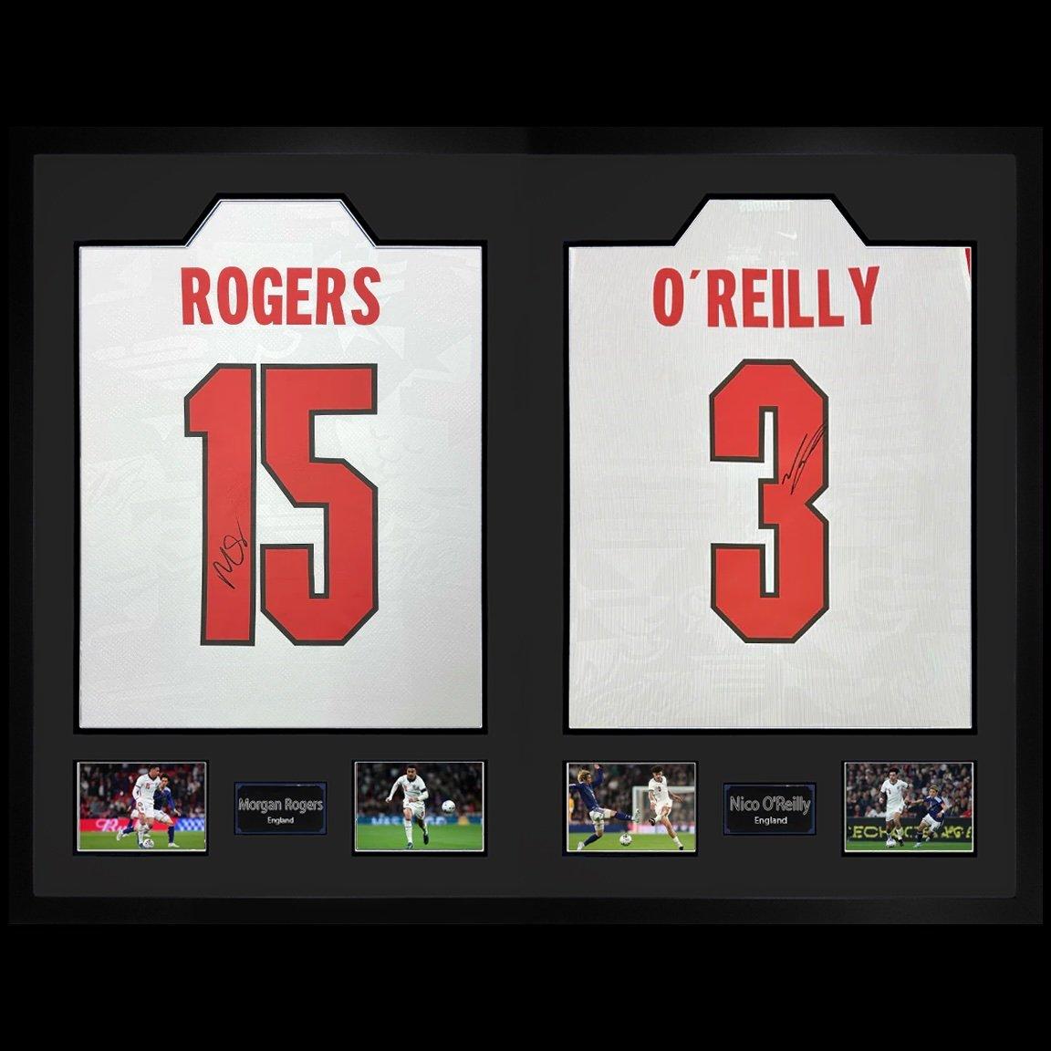 White - The Fan Cave - Morgan Rogers & Nico OReilly Signed England Ultra - 1