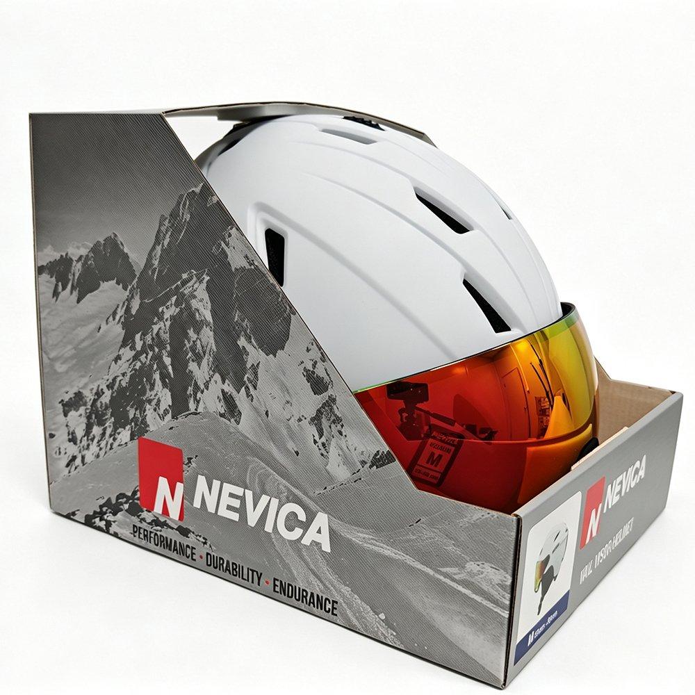 White - Nevica - Vail Visor Ski Helmet Adults - 6