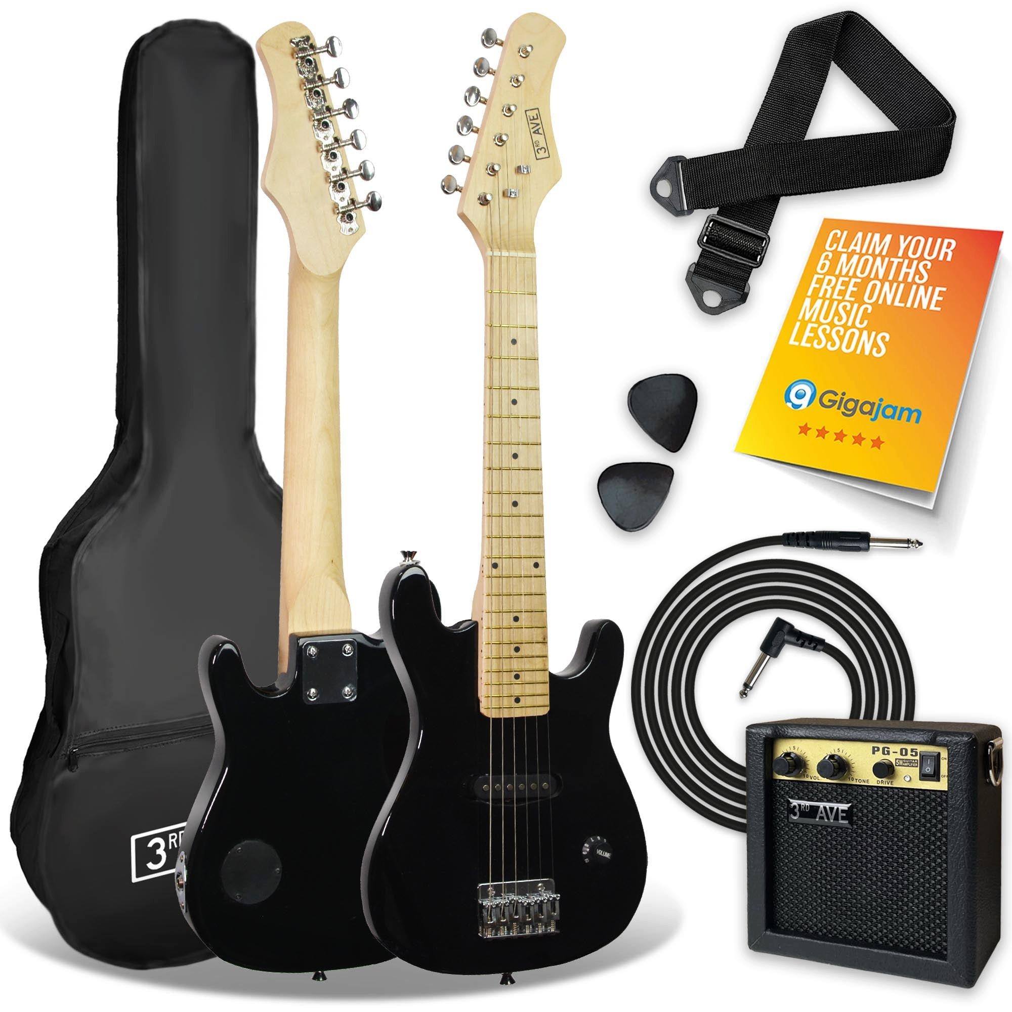 3Rd Avenue  Junior Electric Guitar Pack - & W Black - Junior