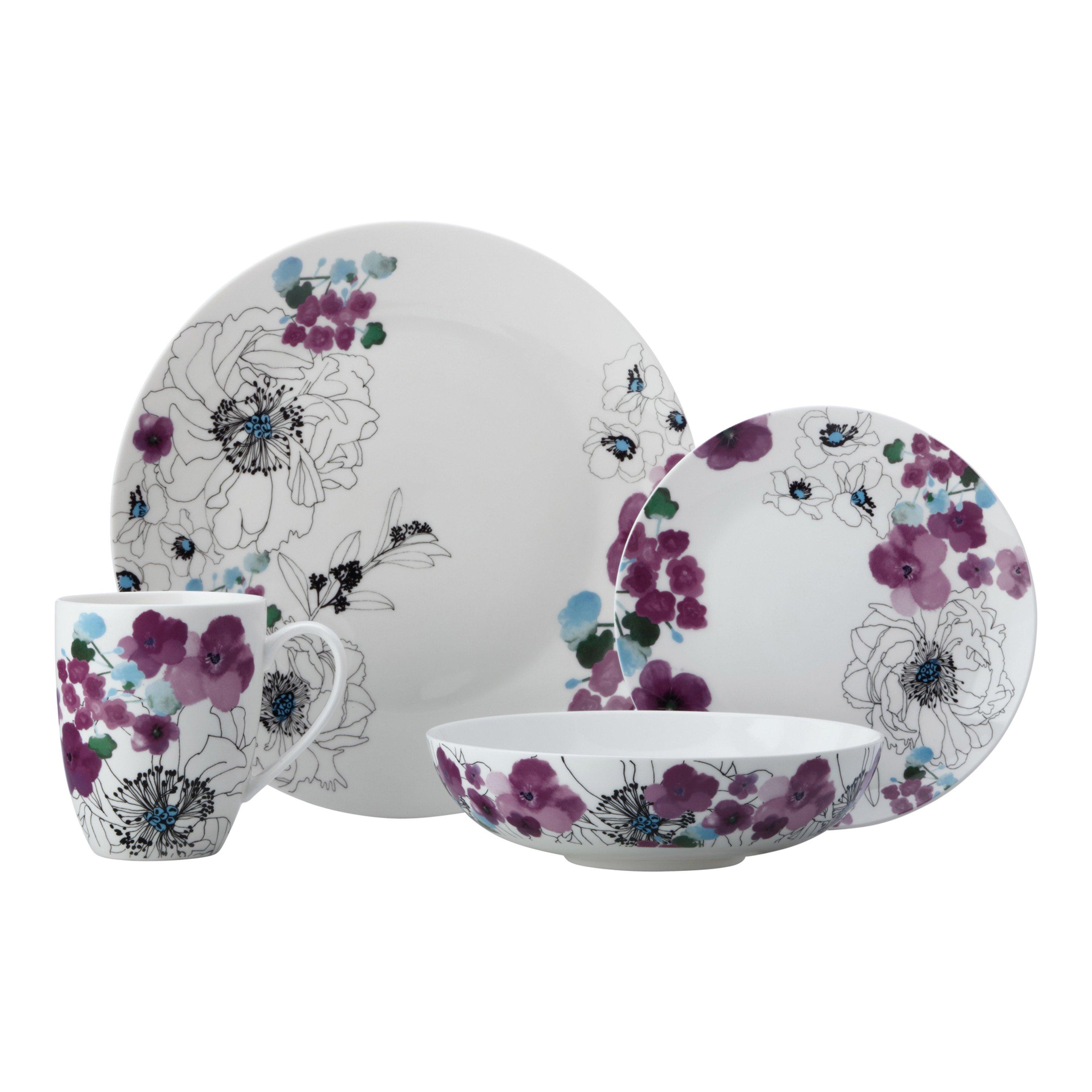 Assorted - Maxwell & Williams - Maxwell & Williams Viola 16pc Porcelain Dinner Set - 1