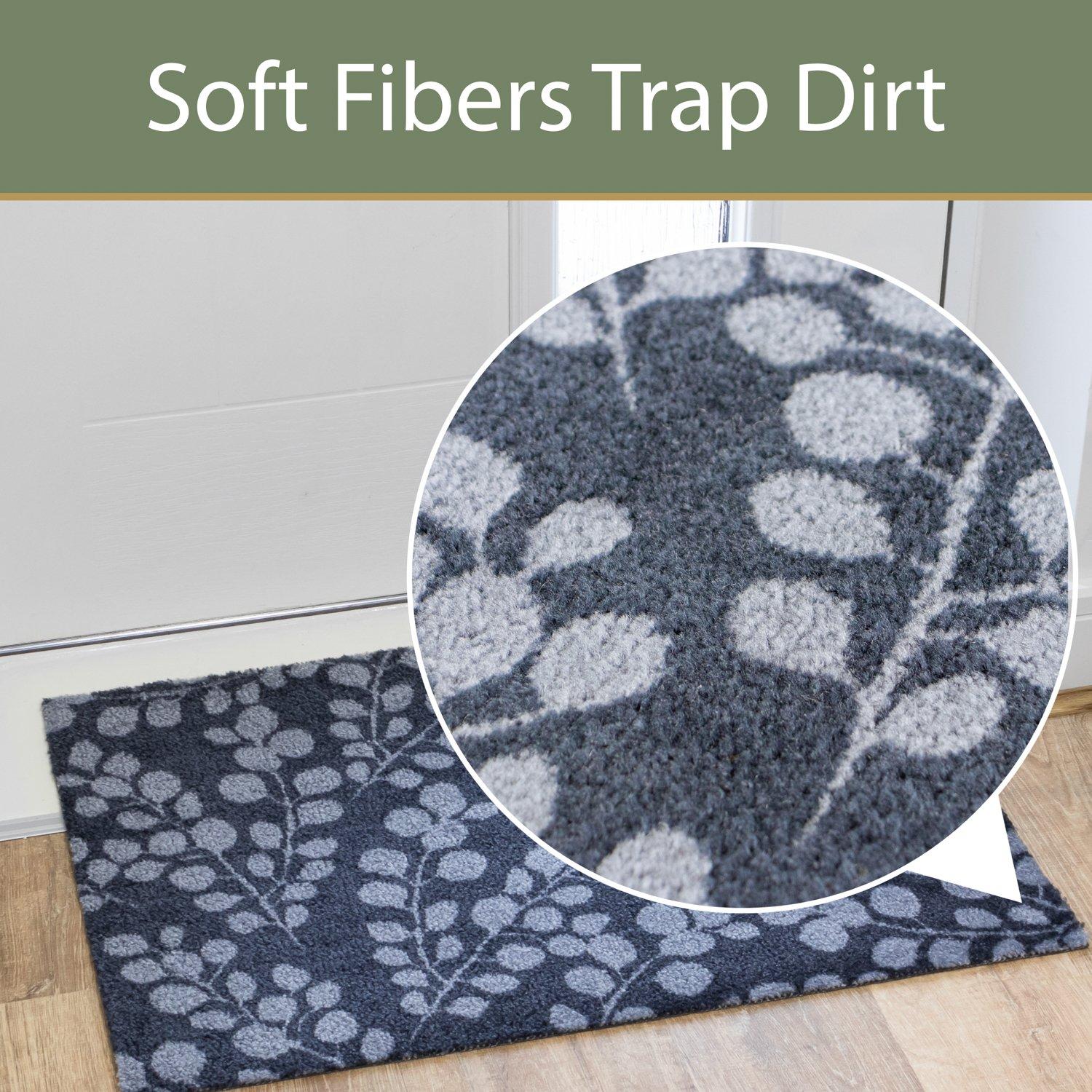 Grey - JVL - Mega Mat Entrance Doormat Branches 50x75cm - 6