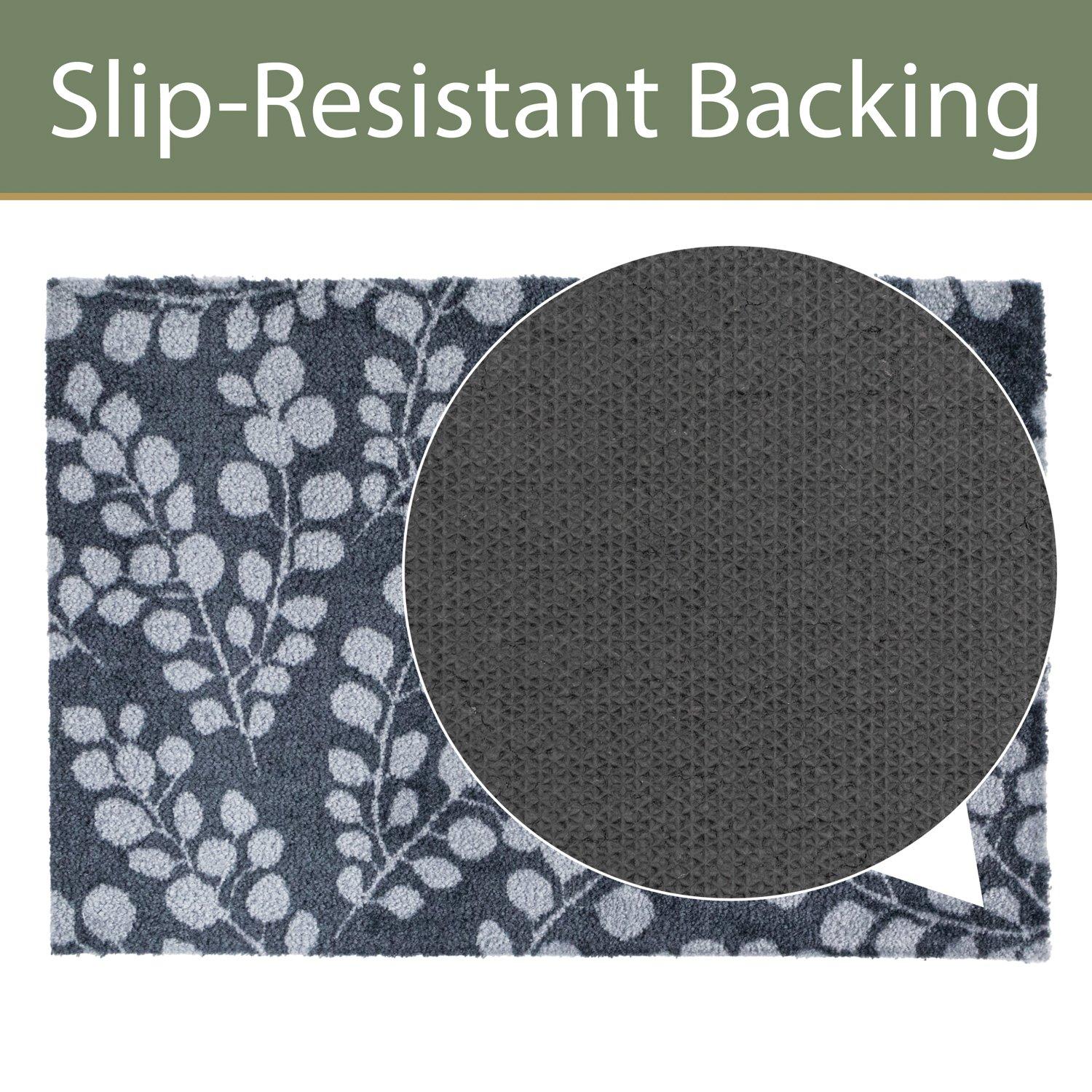 Grey - JVL - Mega Mat Entrance Doormat Branches 50x75cm - 7