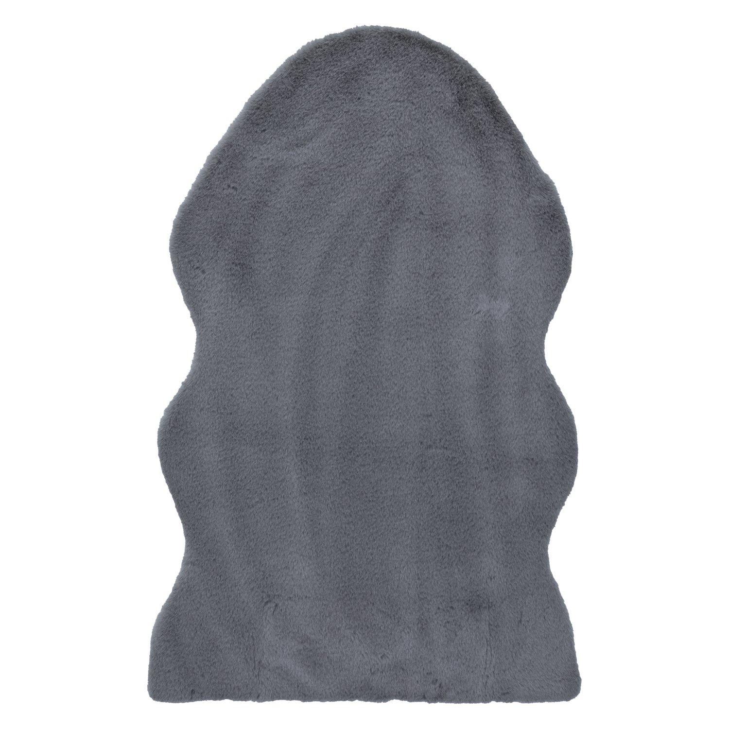 JVL Faux Fur Pelt Rug 60 x 90 cm  Pink
