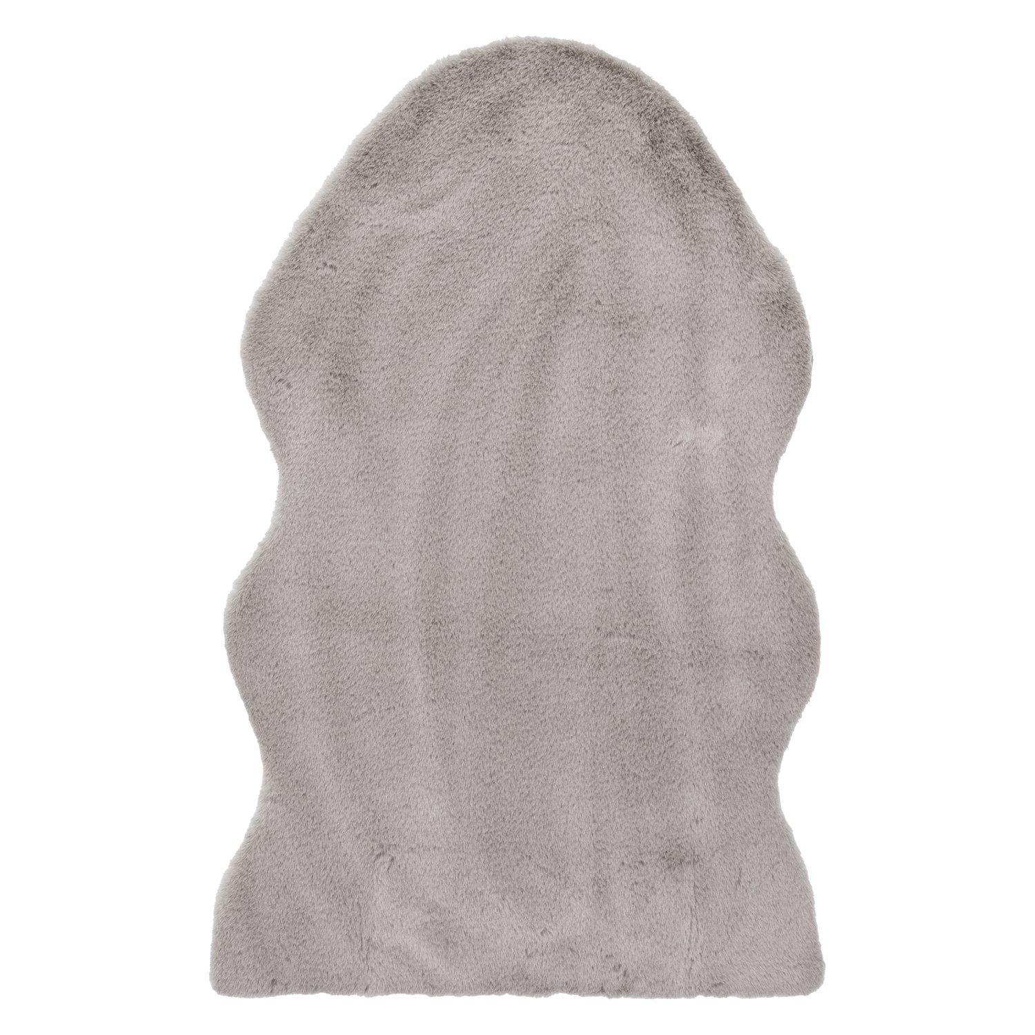 JVL Faux Fur Pelt Rug 60 x 90 cm  Pink