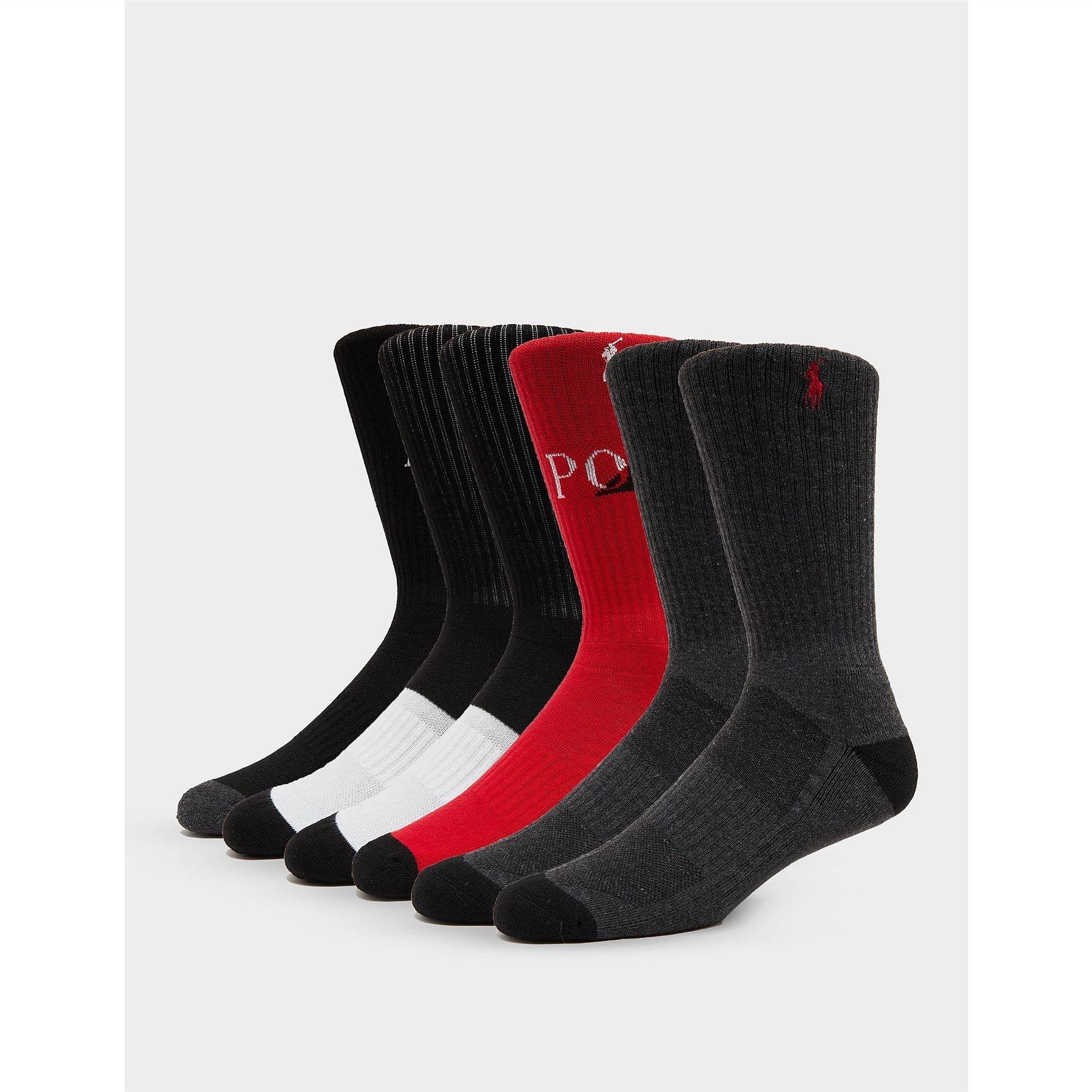 Black Red - Ralph Lauren - Polo Sock 6 Pack - 1