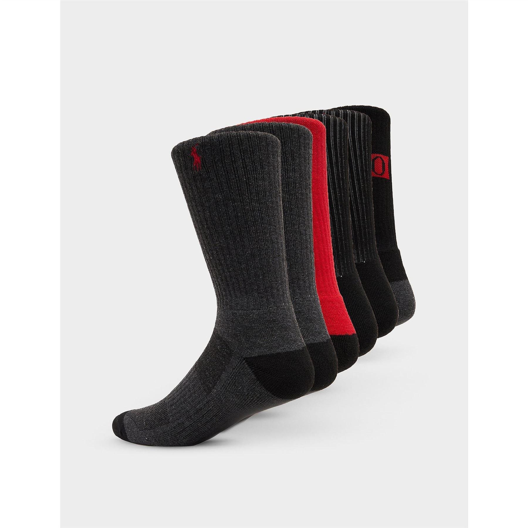 Black Red - Ralph Lauren - Polo Sock 6 Pack - 2